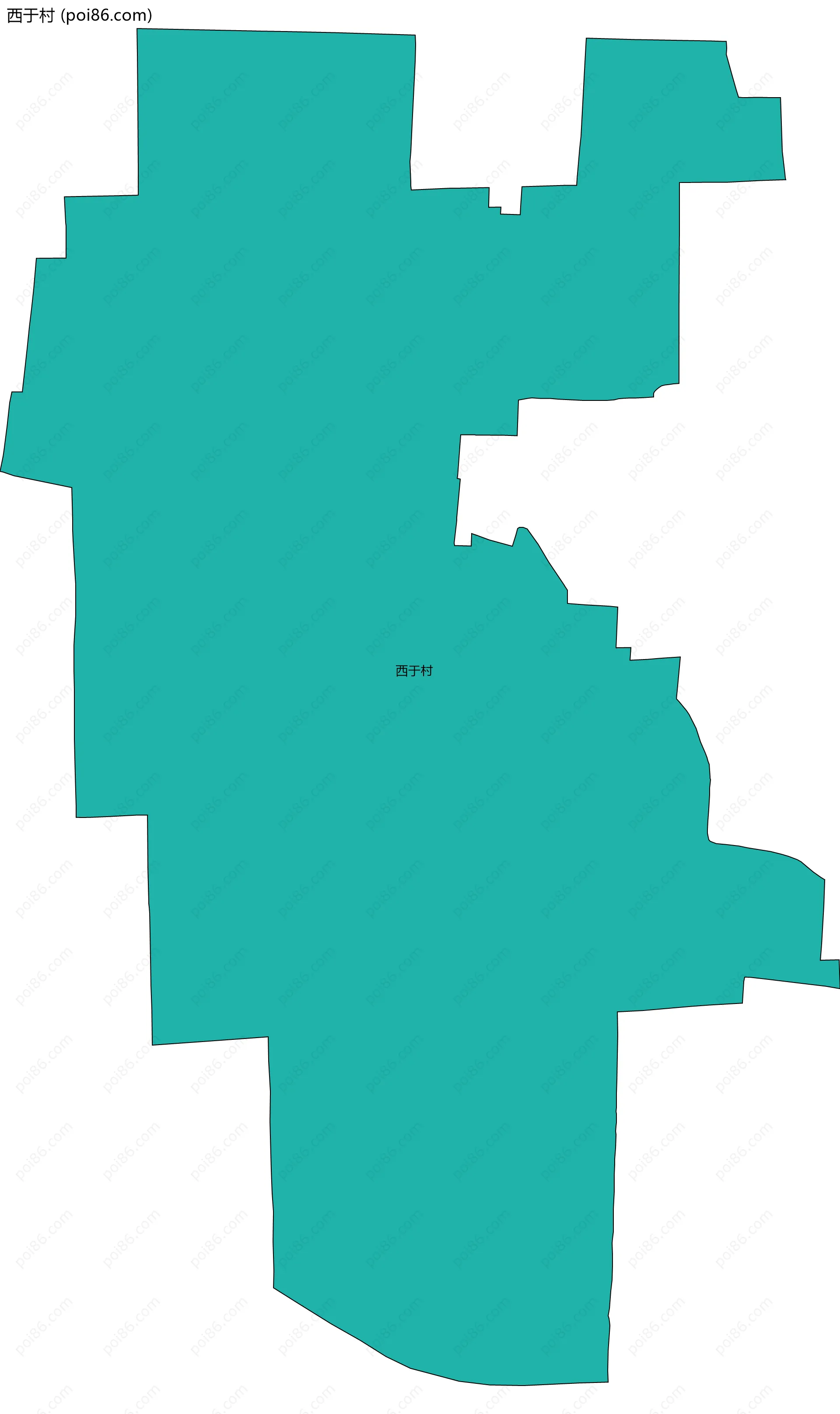 西于村边界地图