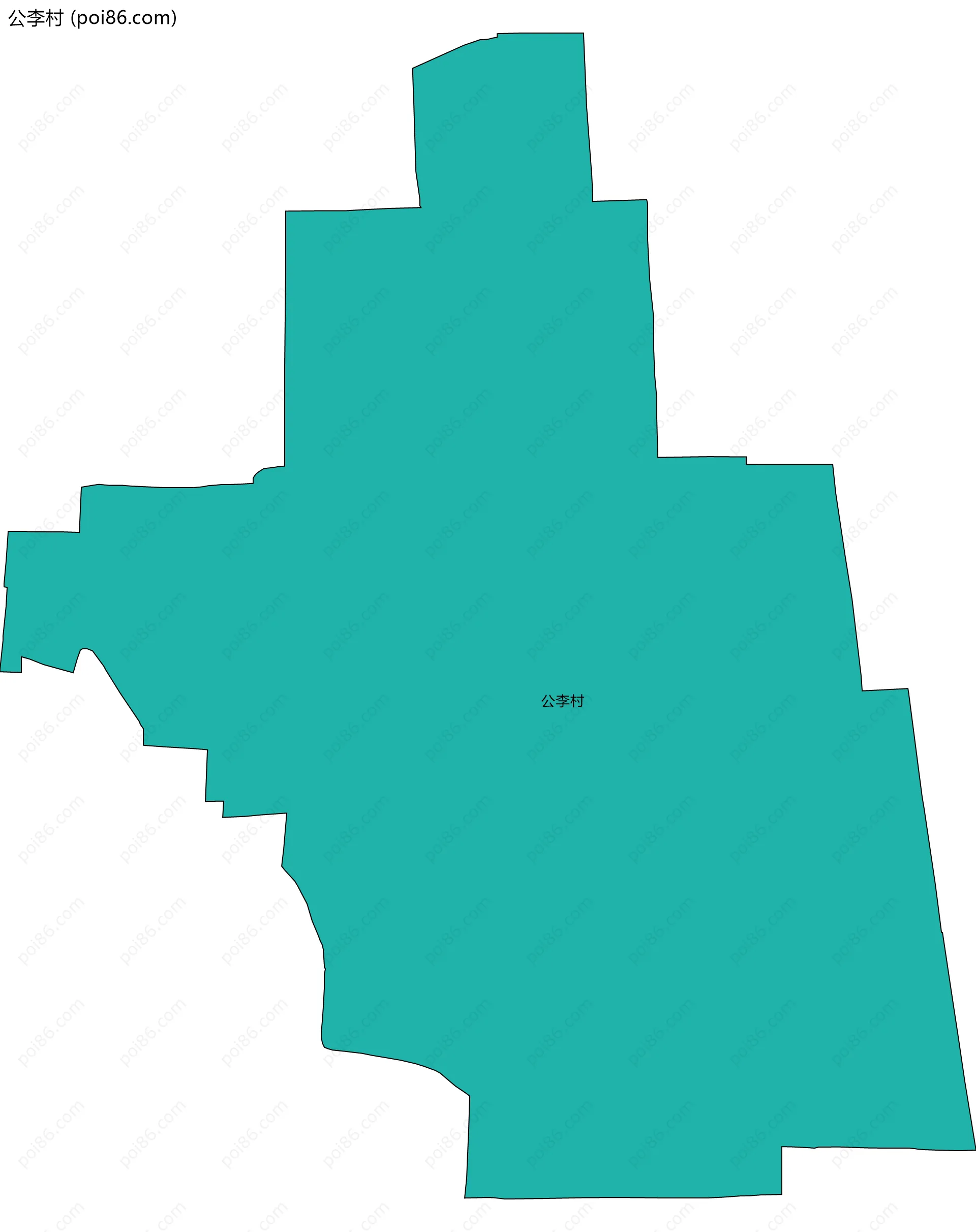 公李村边界地图