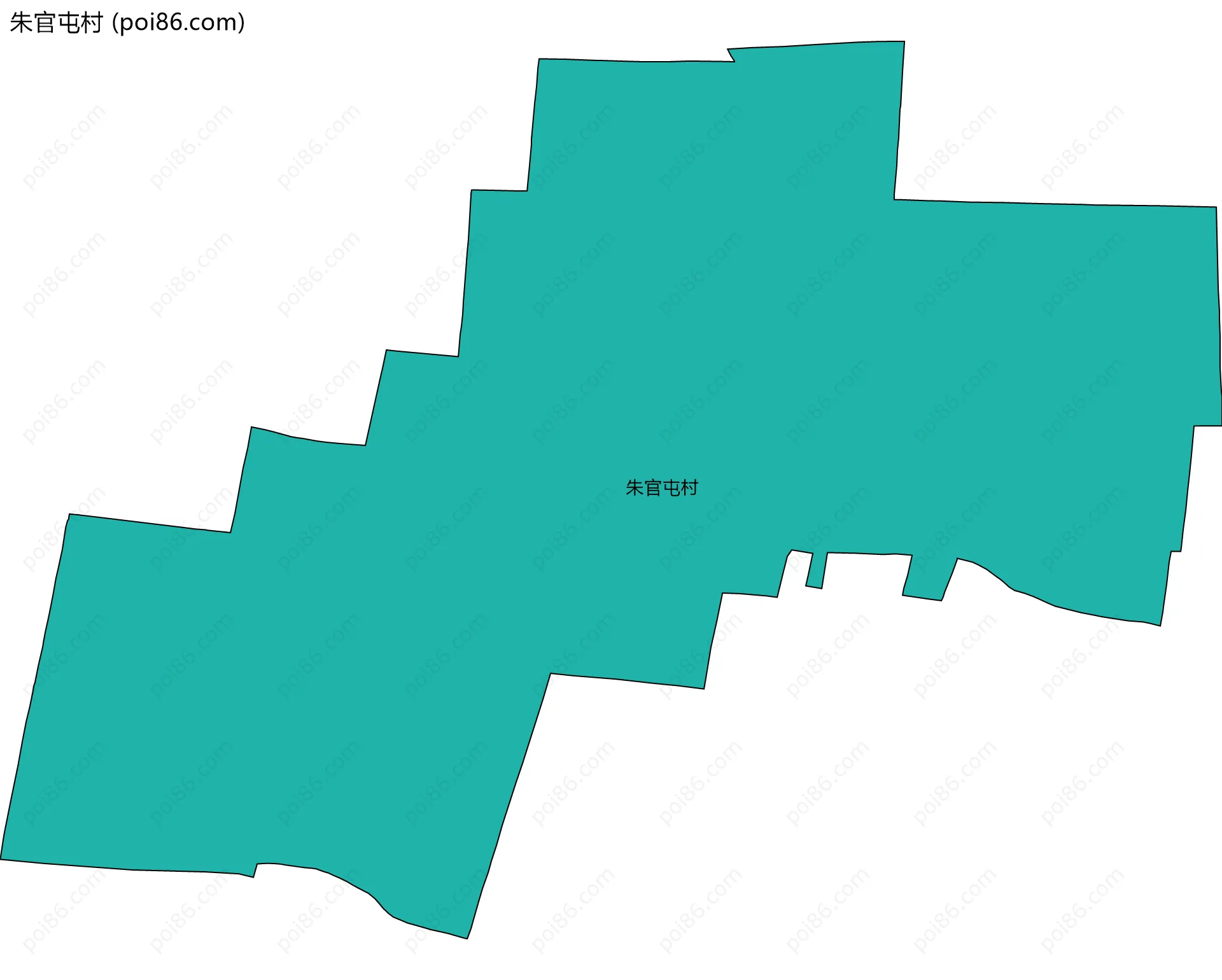 朱官屯村边界地图