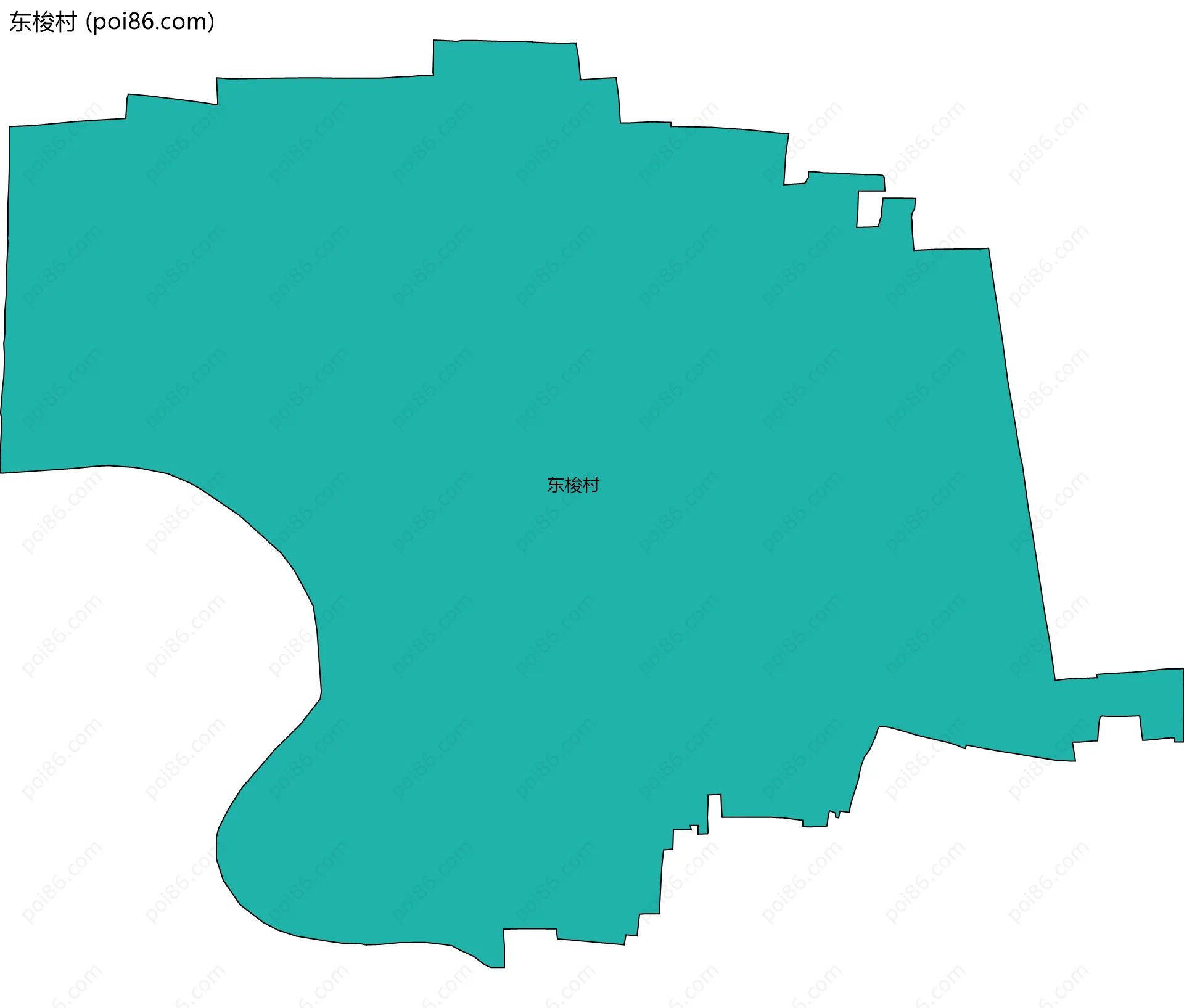 东梭村边界地图
