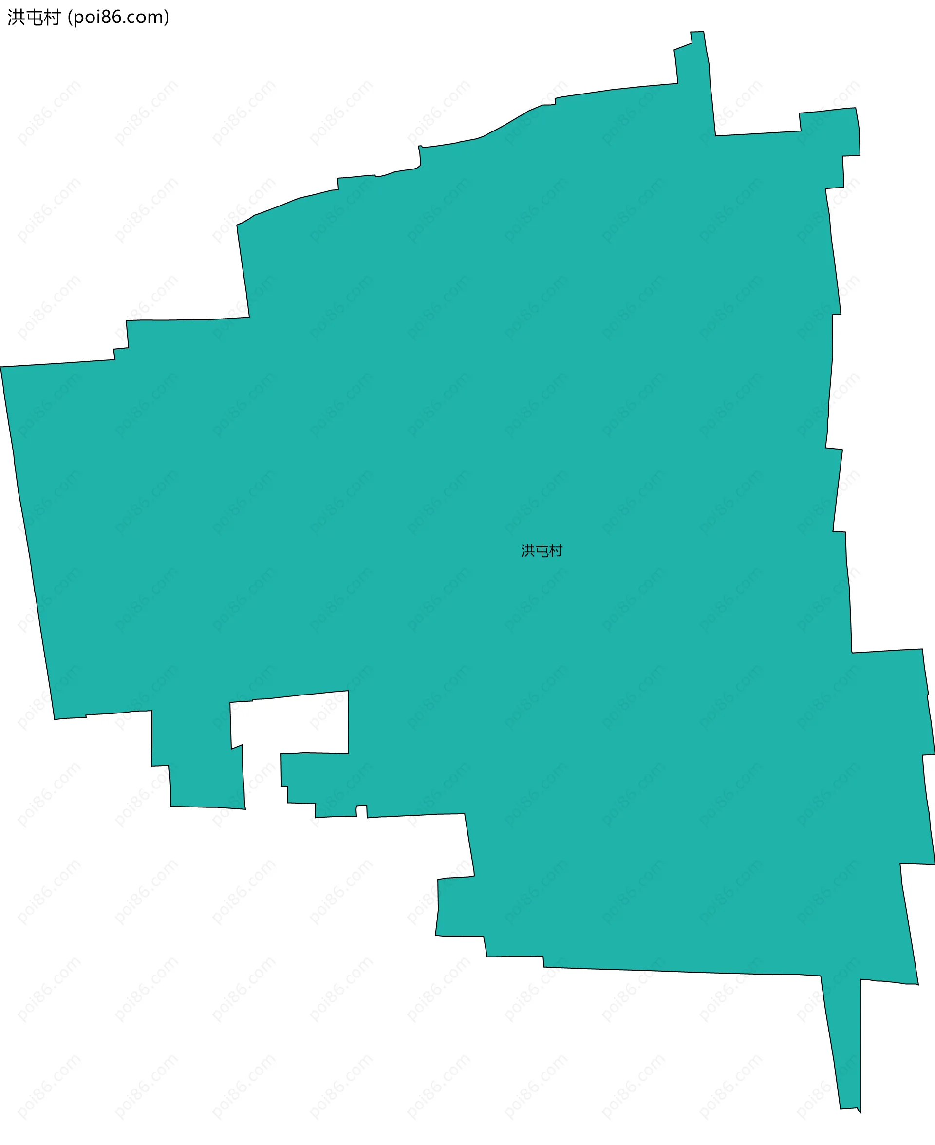 洪屯村边界地图