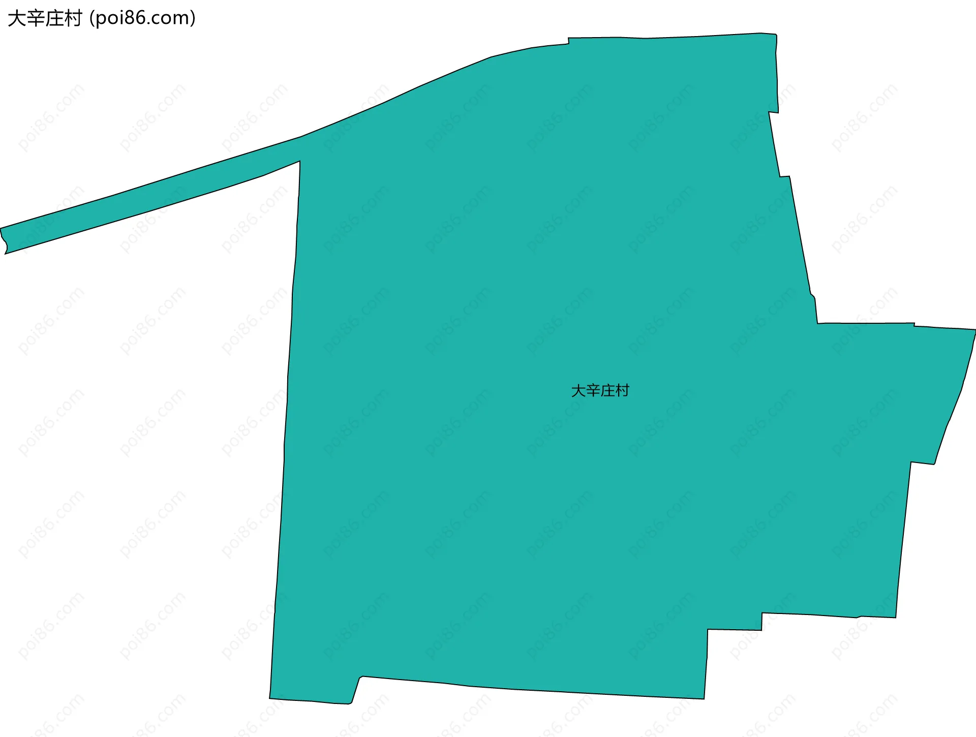 大辛庄村边界地图