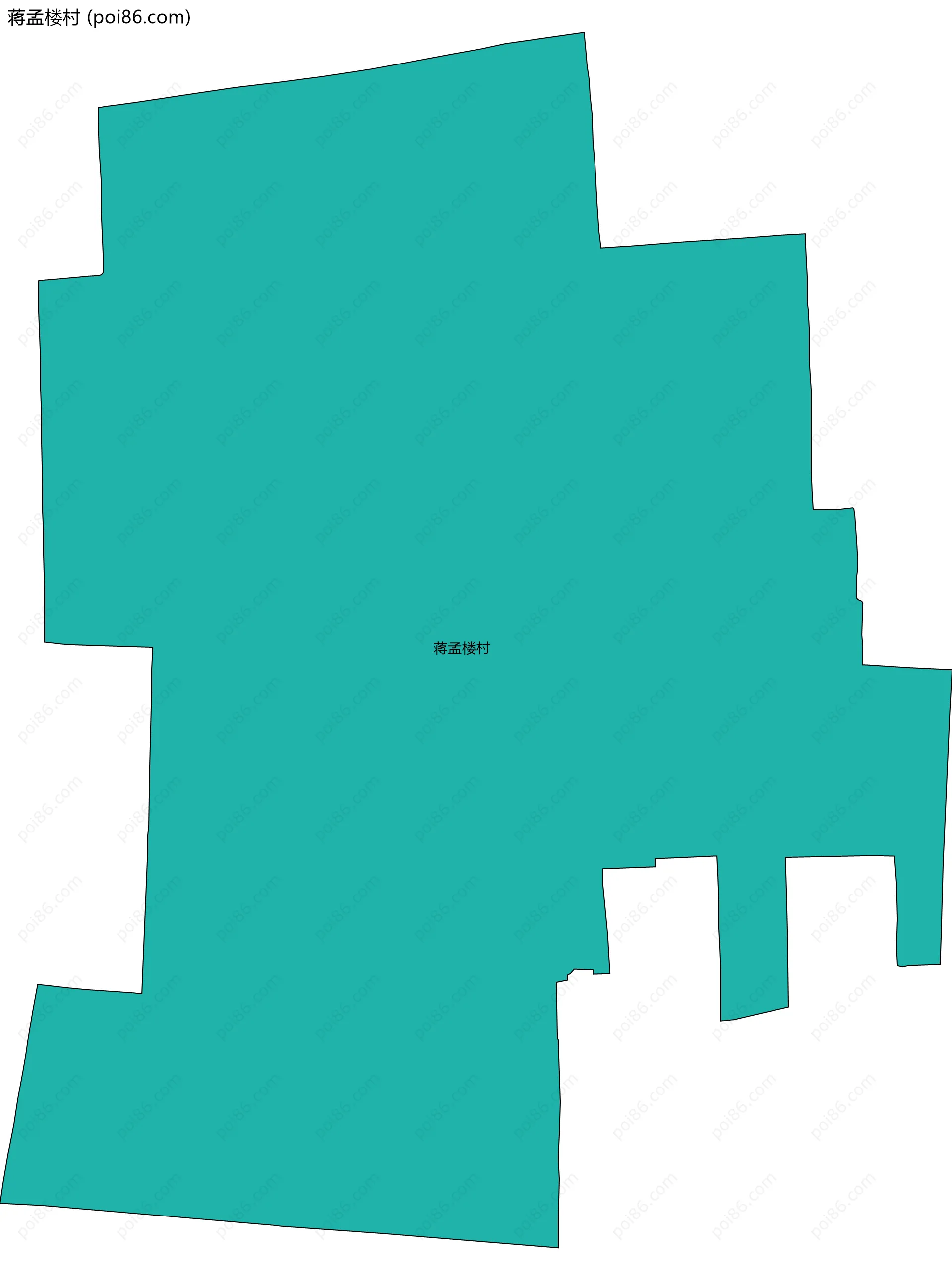 蒋孟楼村边界地图