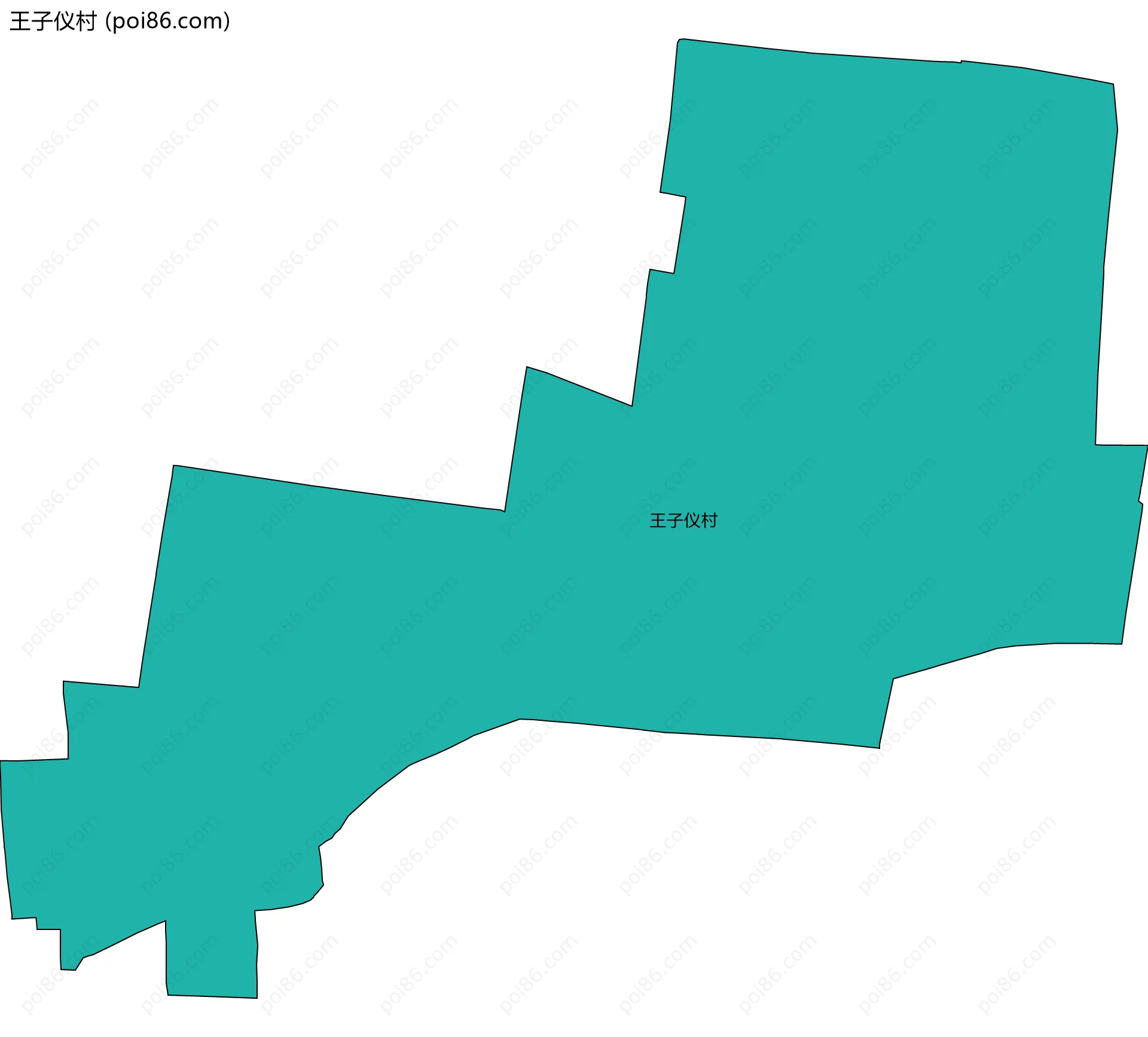 王子仪村边界地图