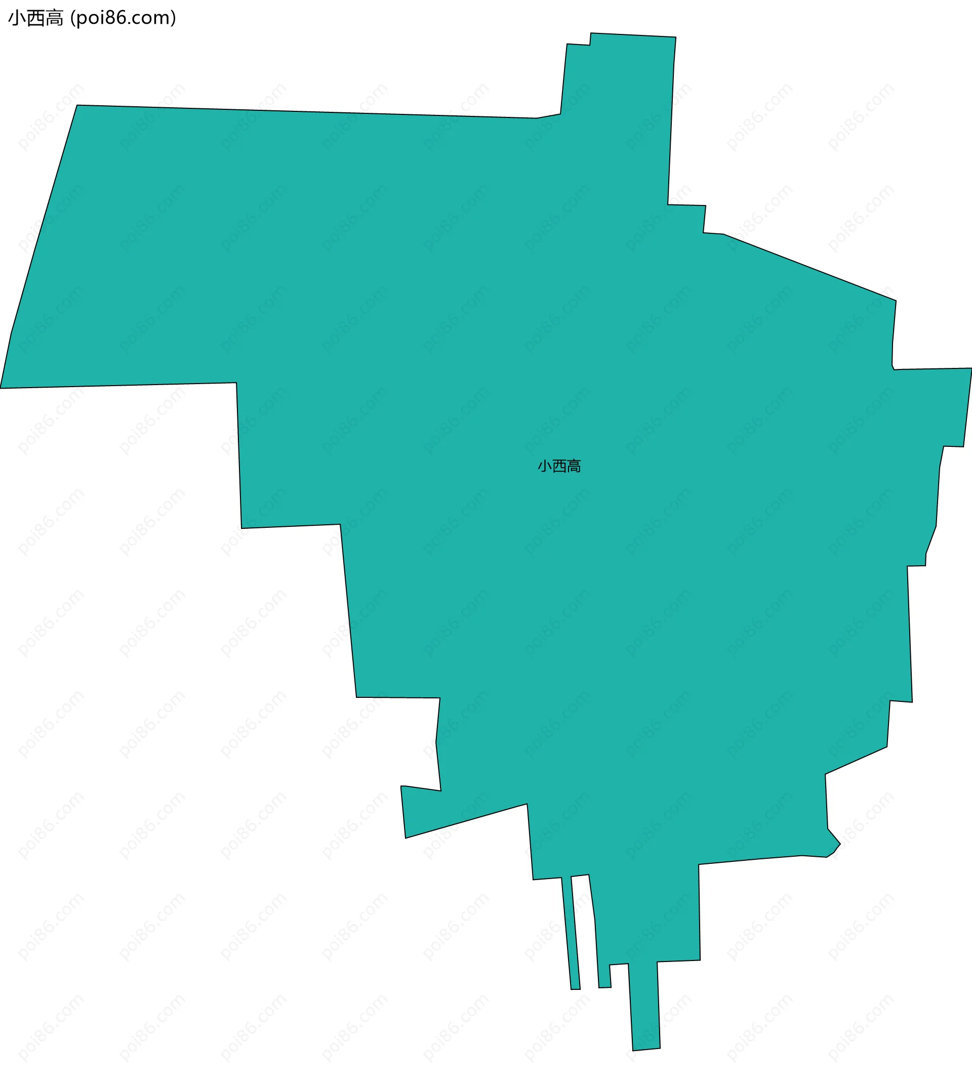 小西高边界地图