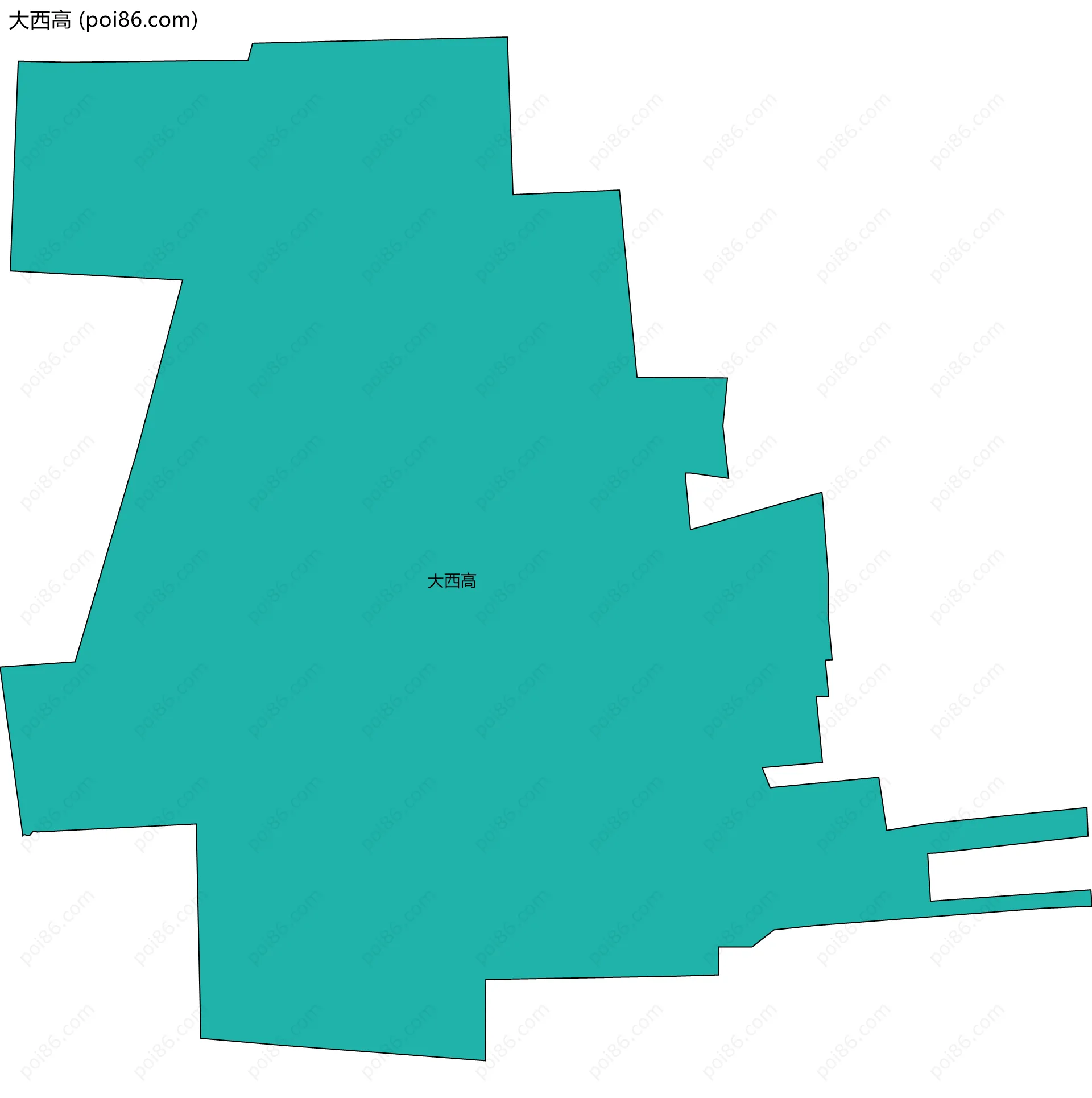 大西高边界地图