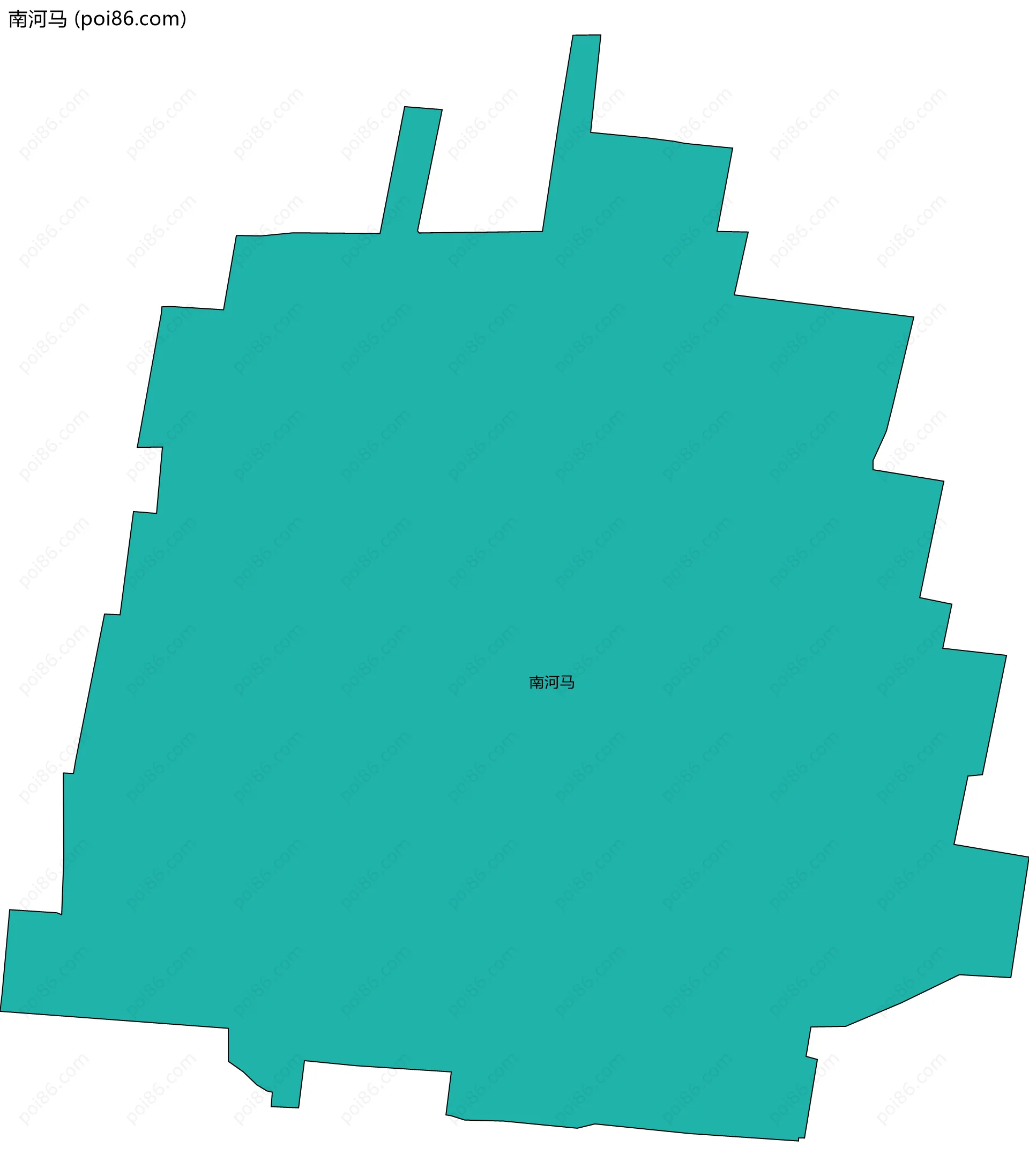 南河马边界地图