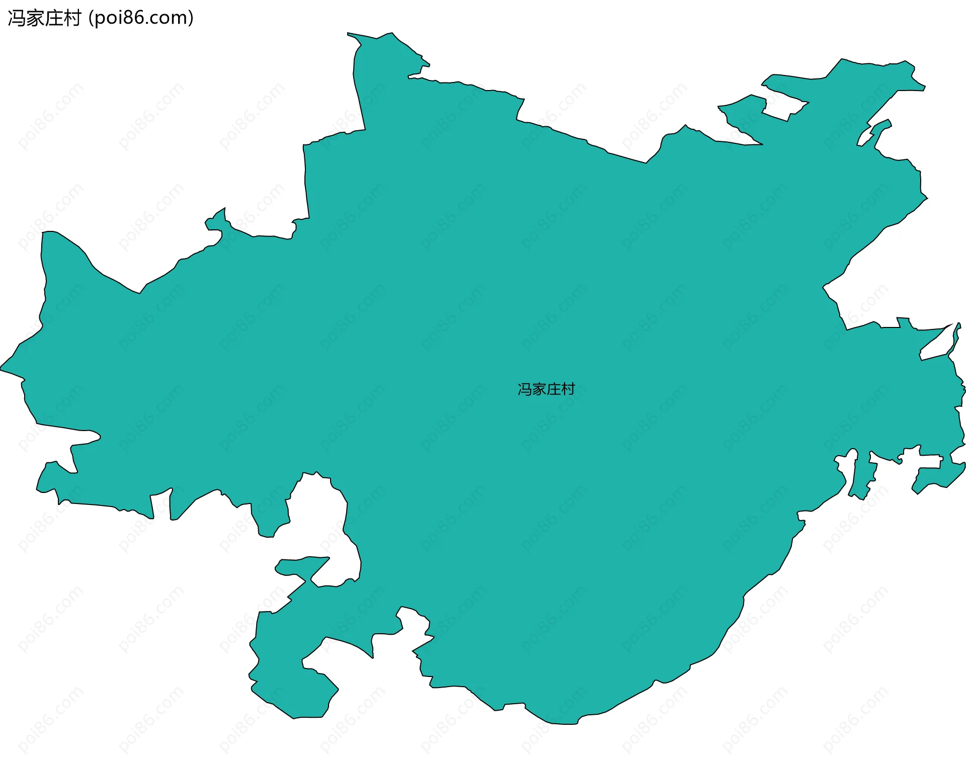 冯家庄村边界地图