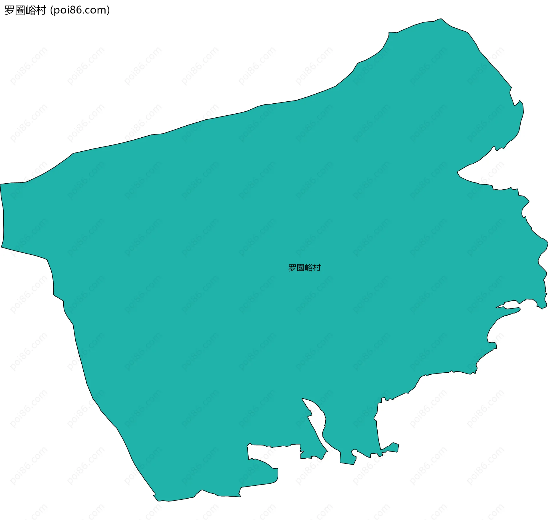 罗圈峪村边界地图