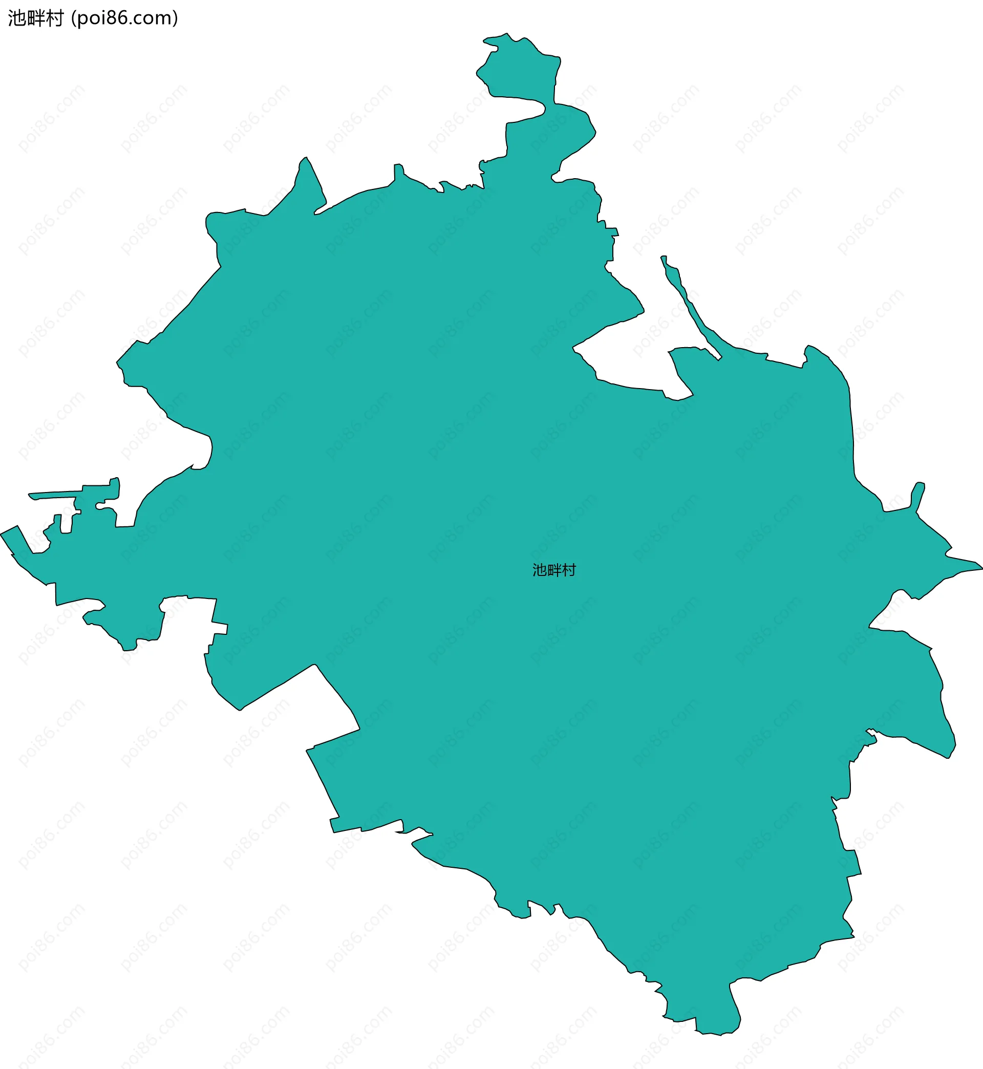 池畔村边界地图