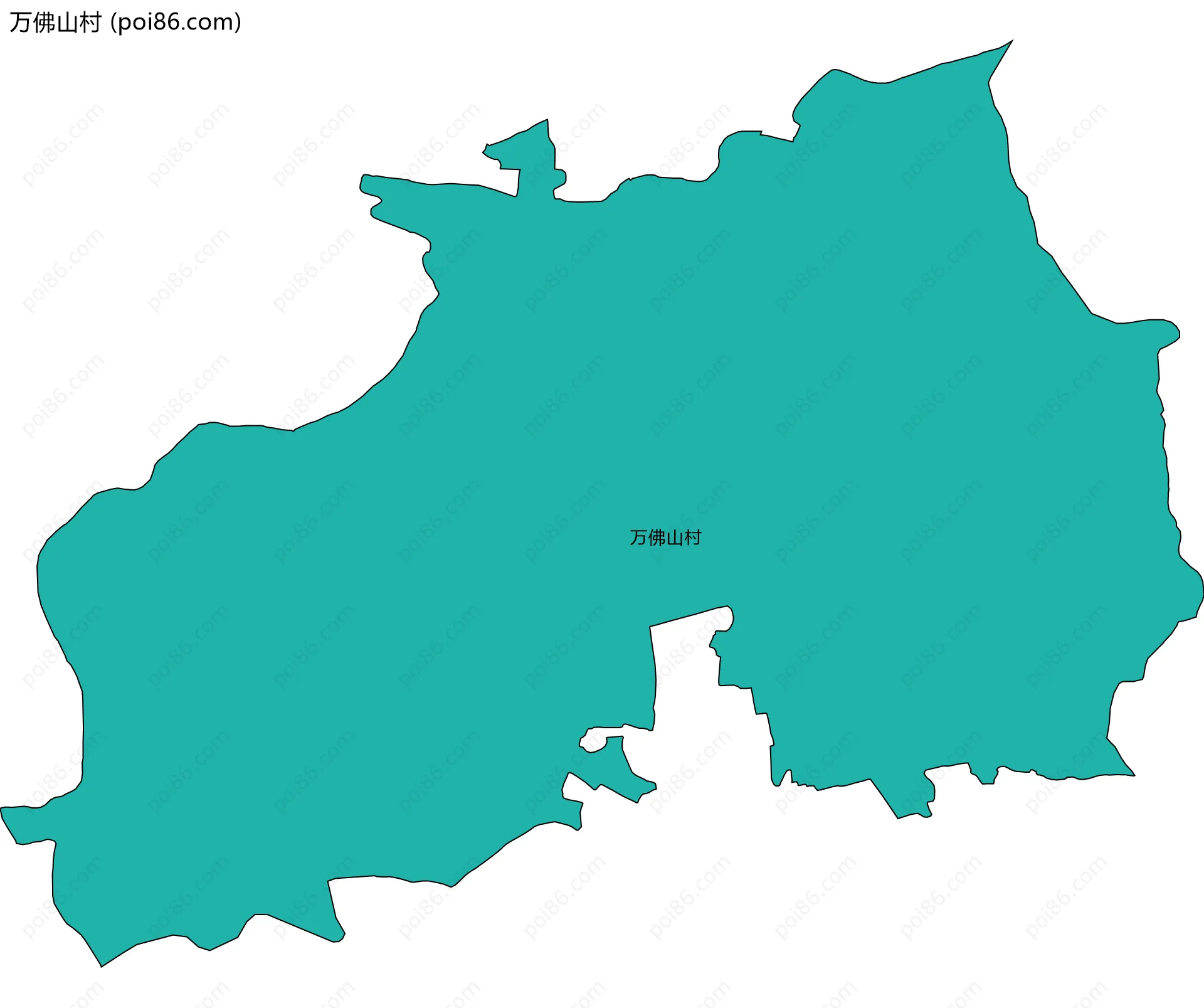 万佛山村边界地图
