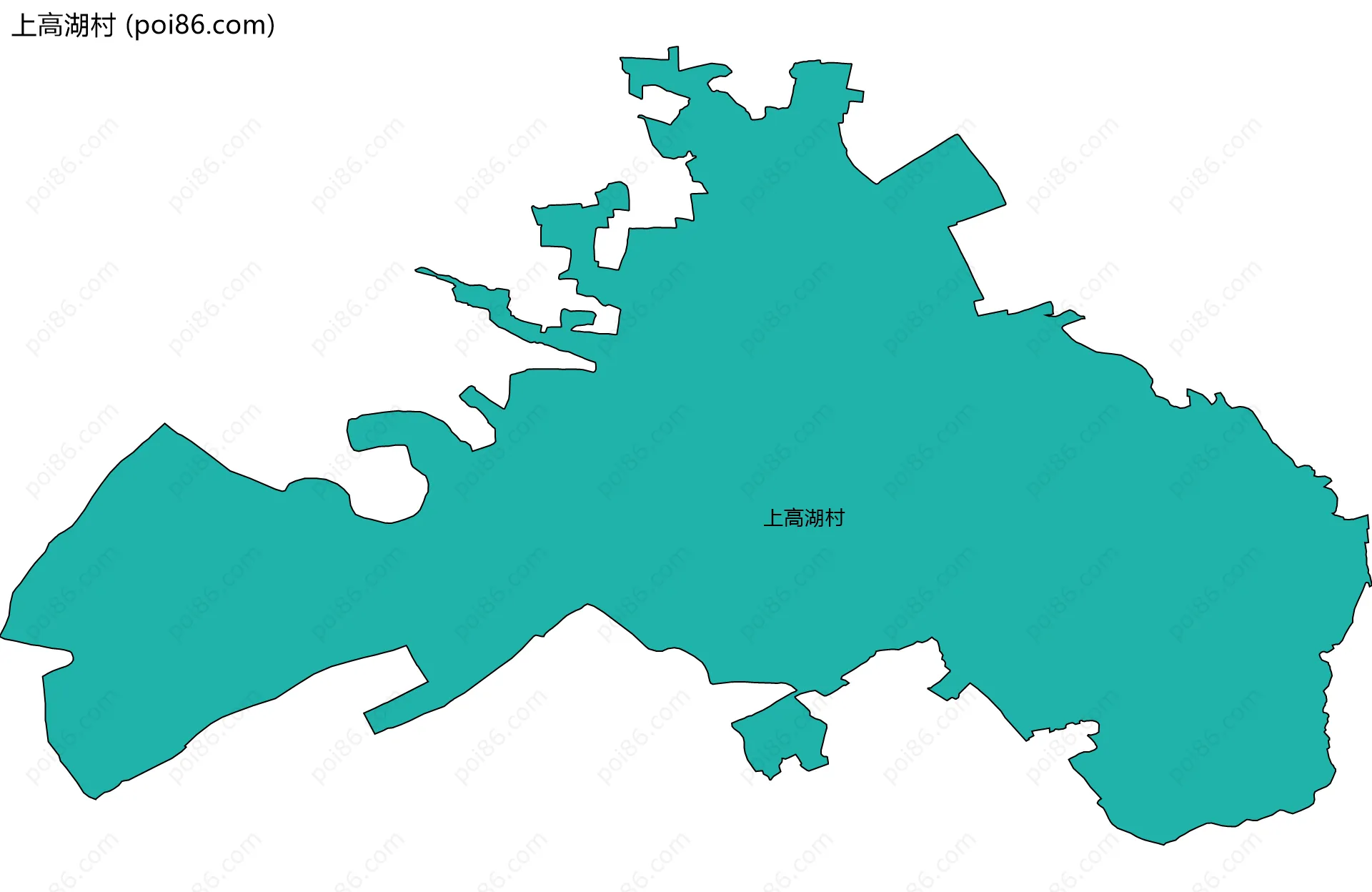 上高湖村边界地图