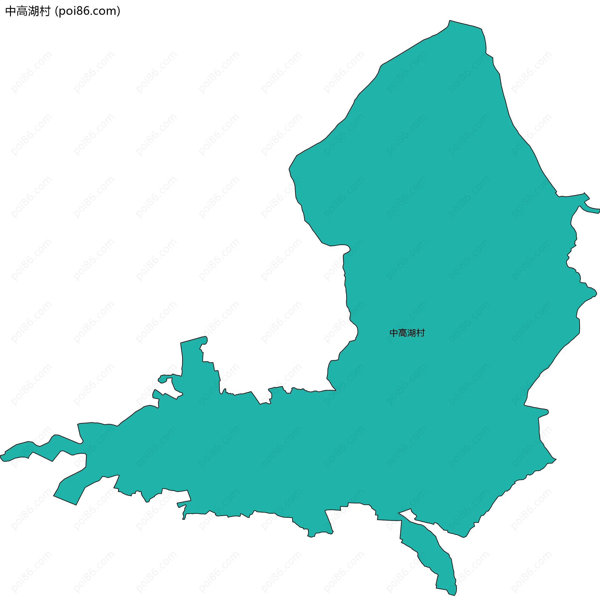 中高湖村边界地图