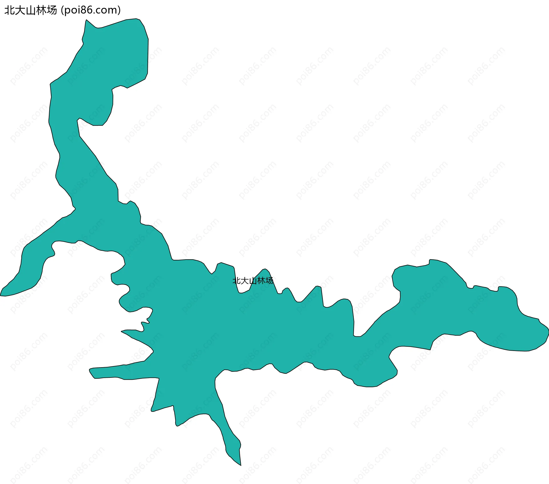 北大山林场边界地图