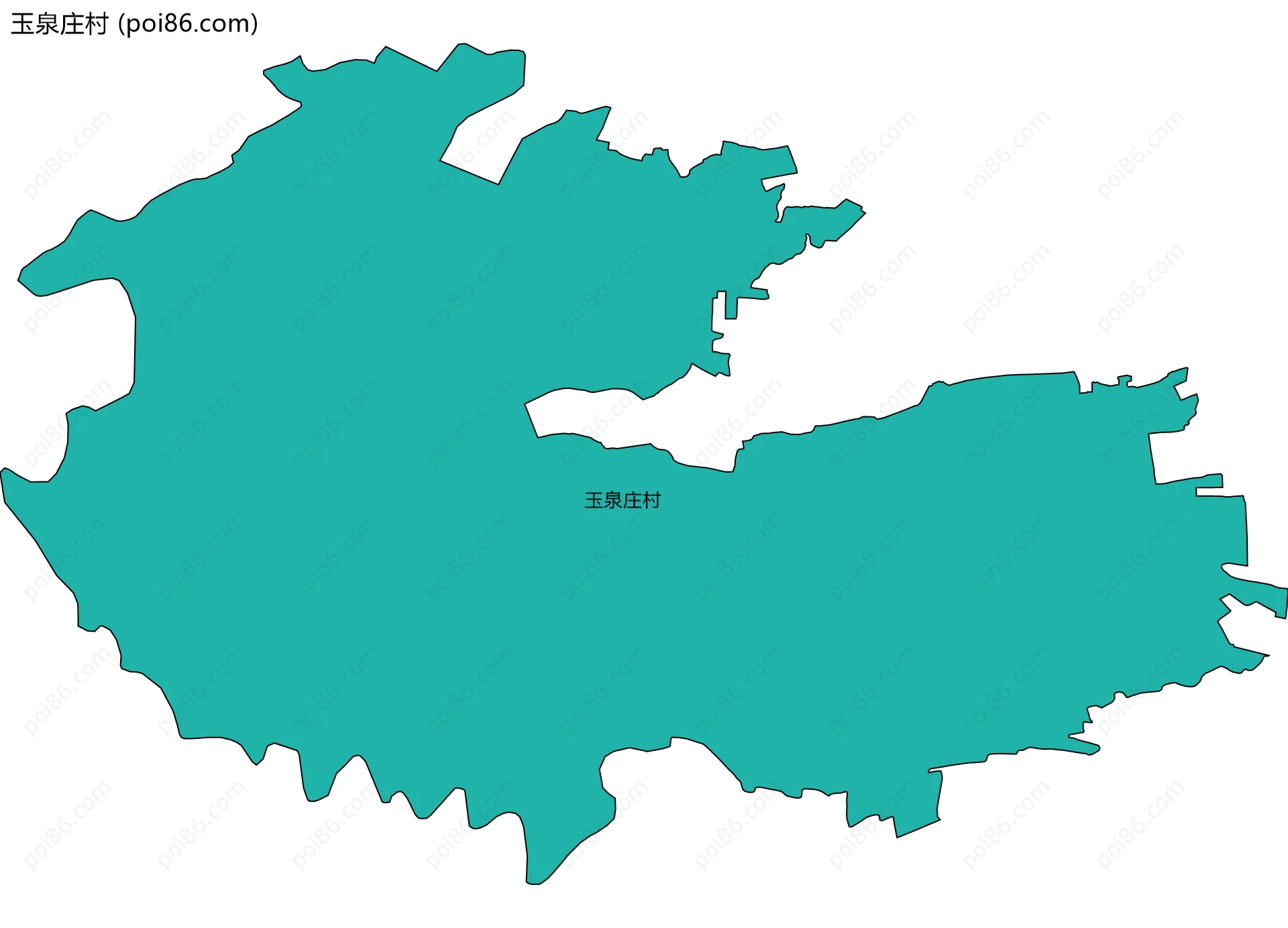 玉泉庄村边界地图