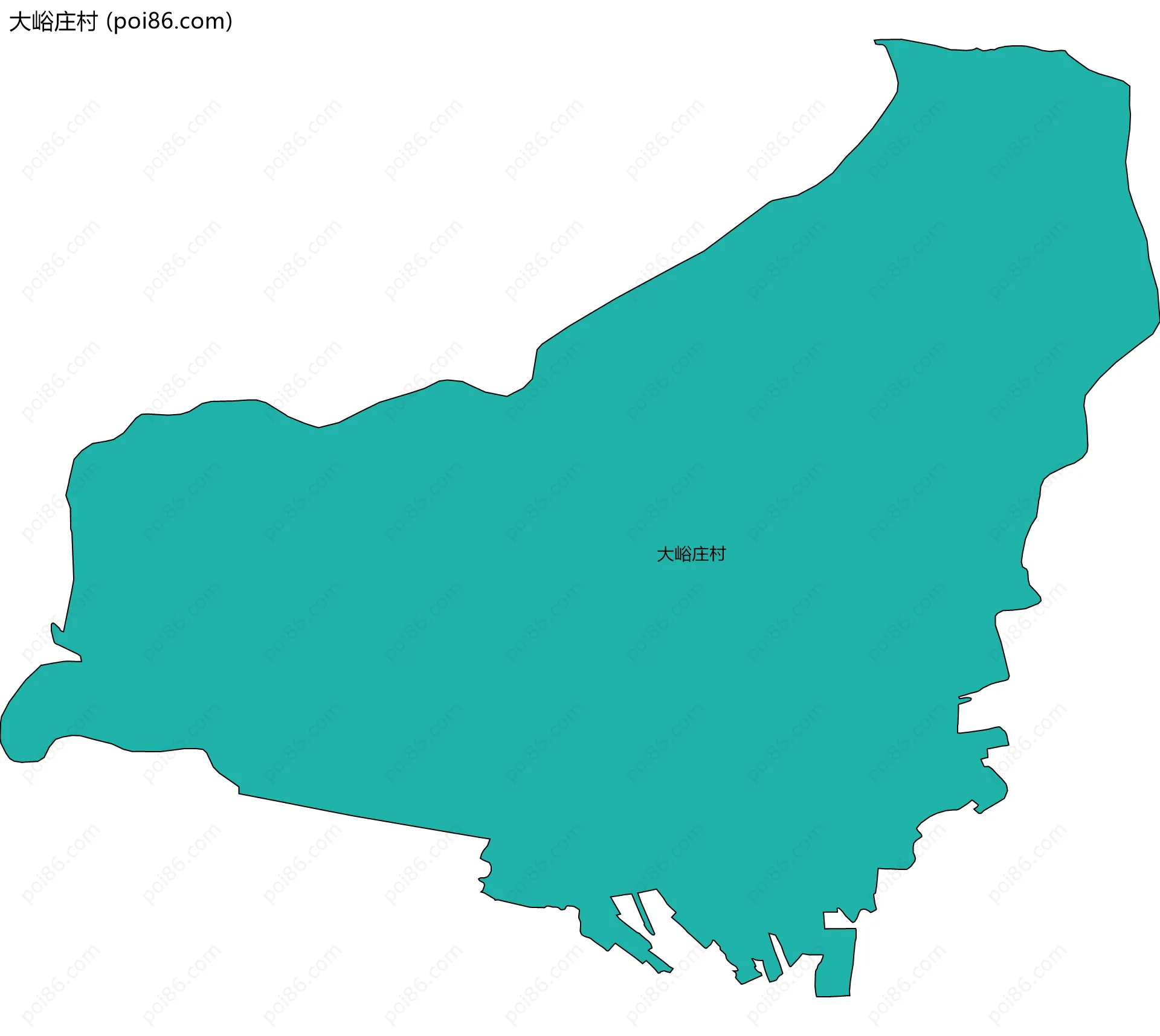 大峪庄村边界地图