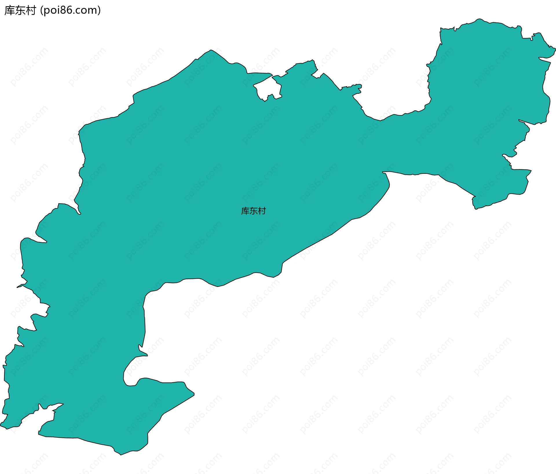 库东村边界地图