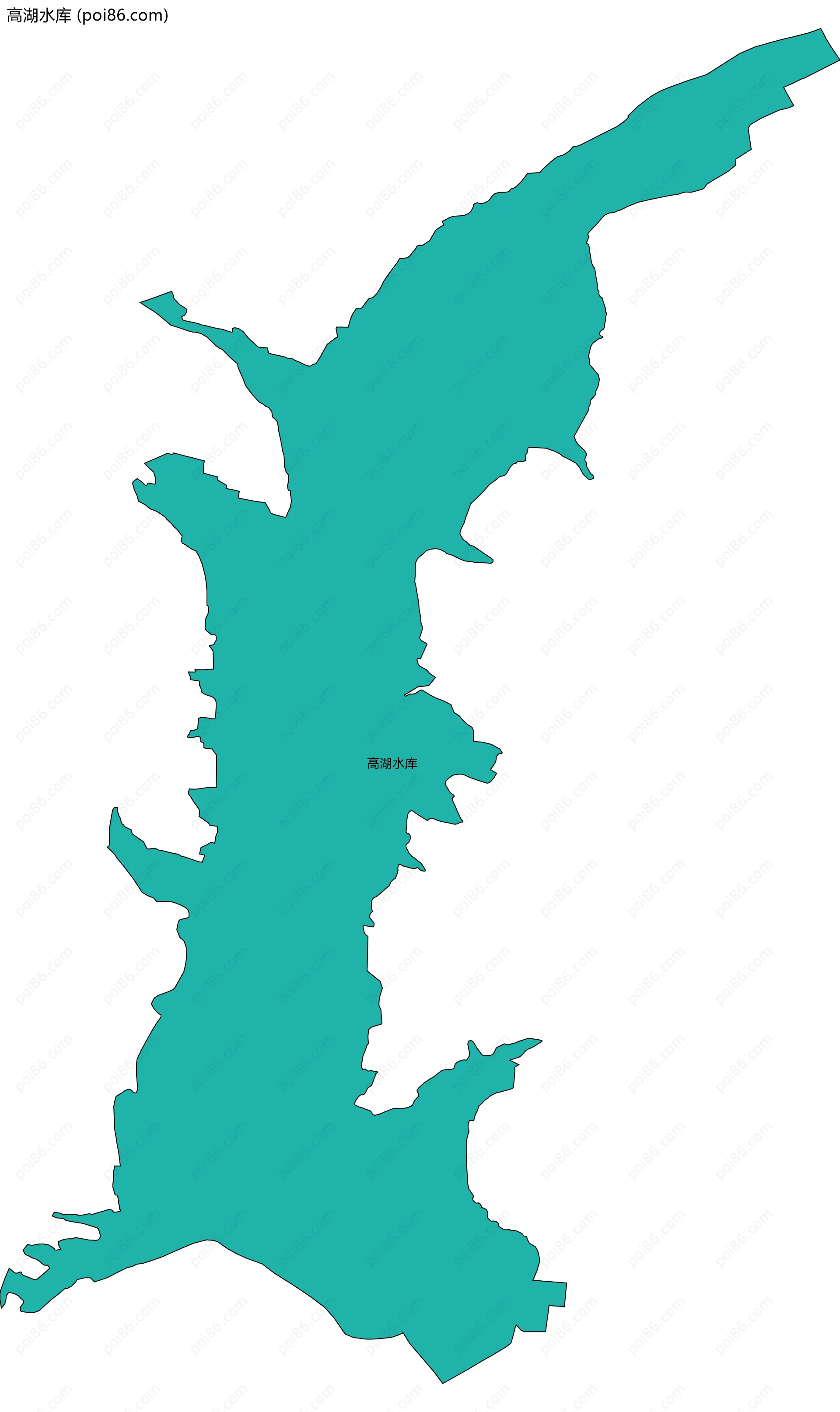 高湖水库边界地图