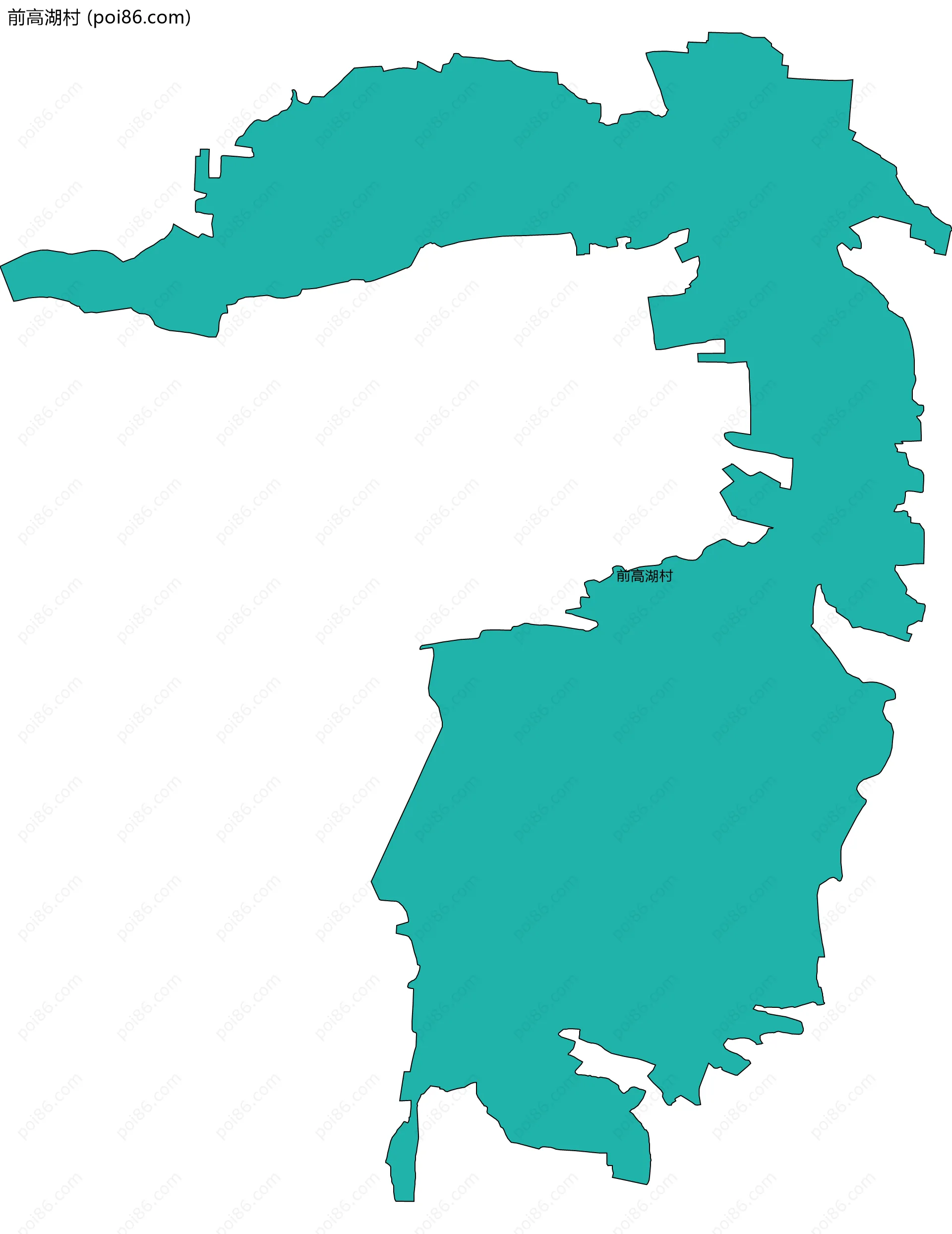 前高湖村边界地图