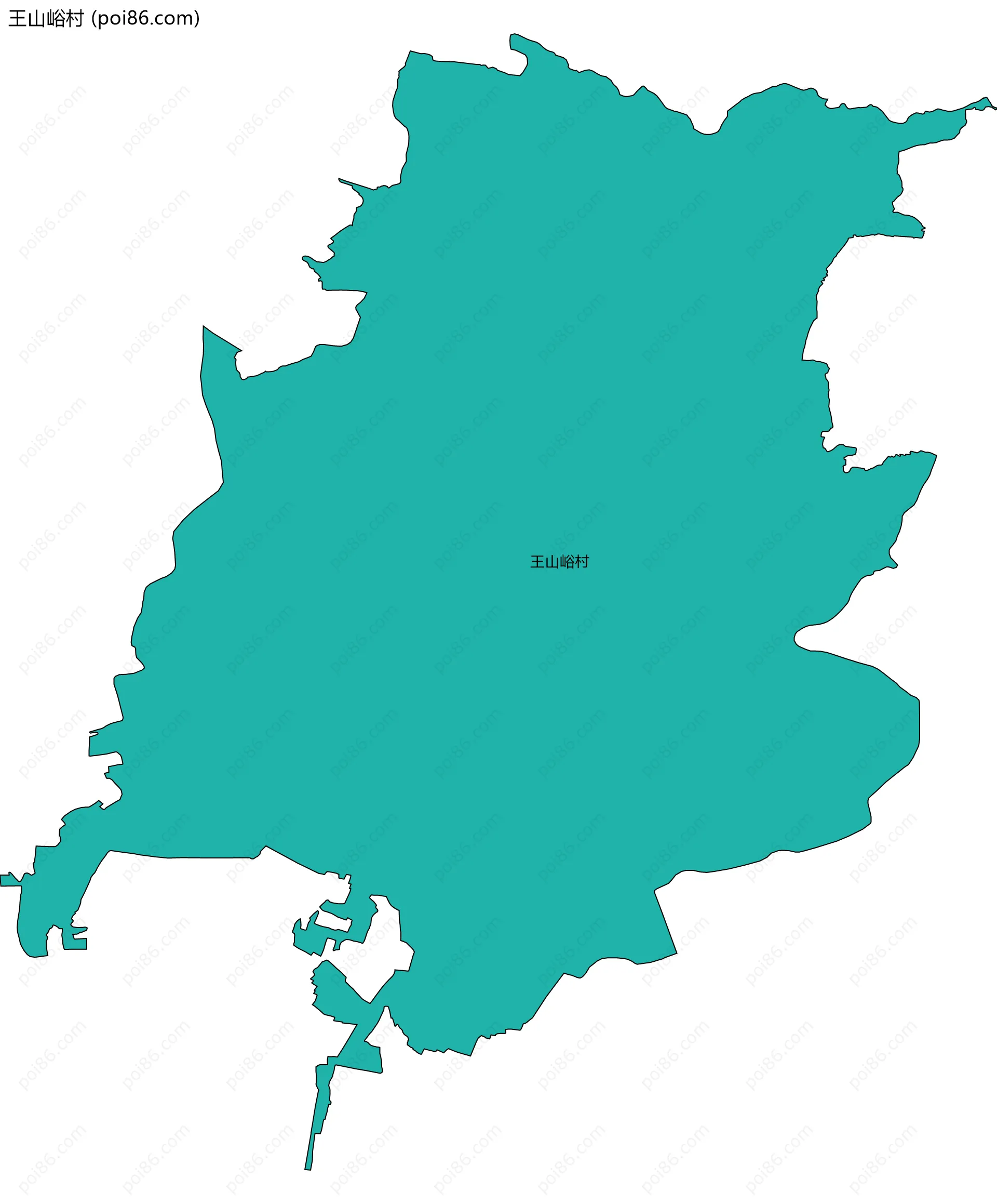 王山峪村边界地图