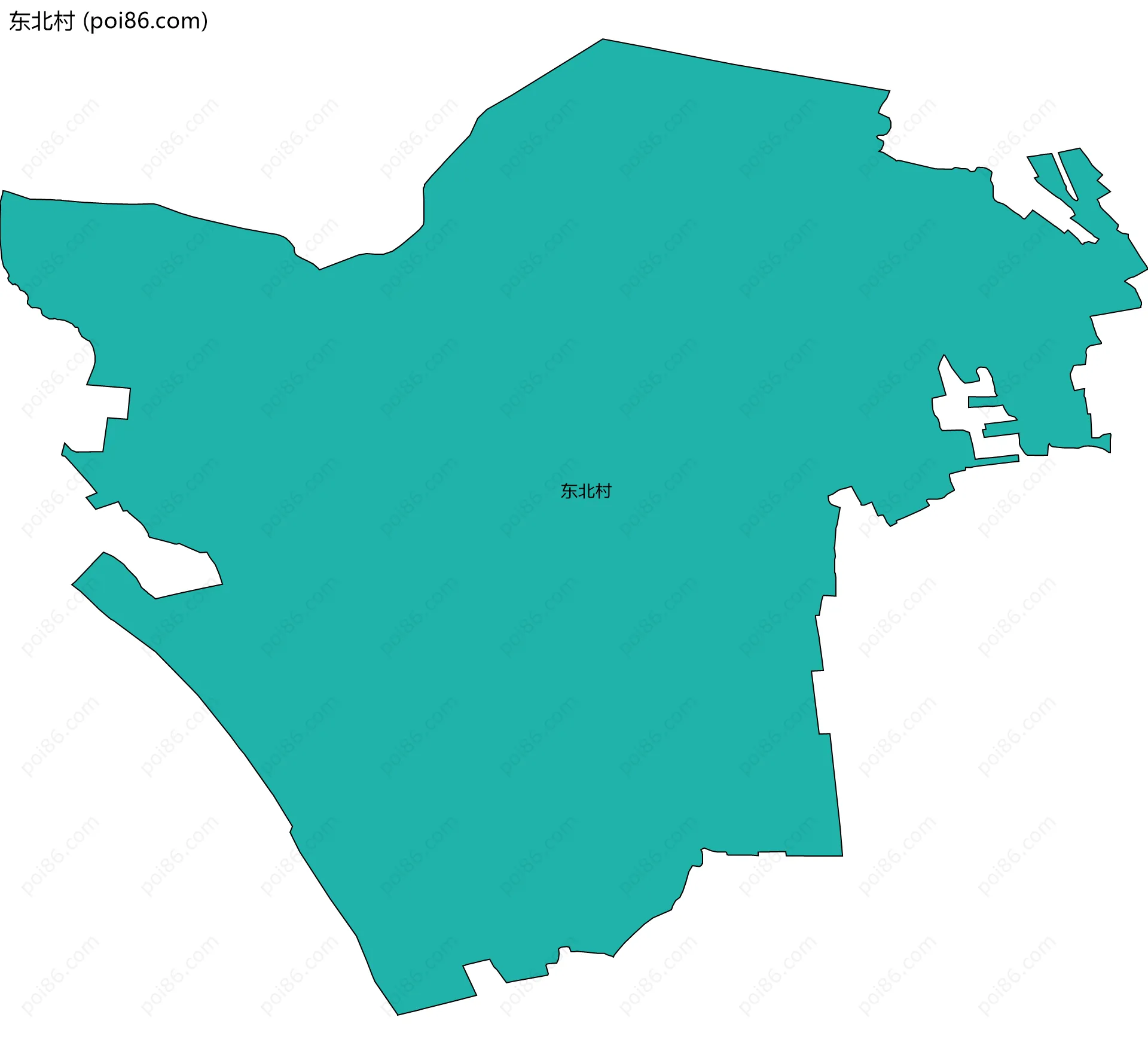 东北村边界地图