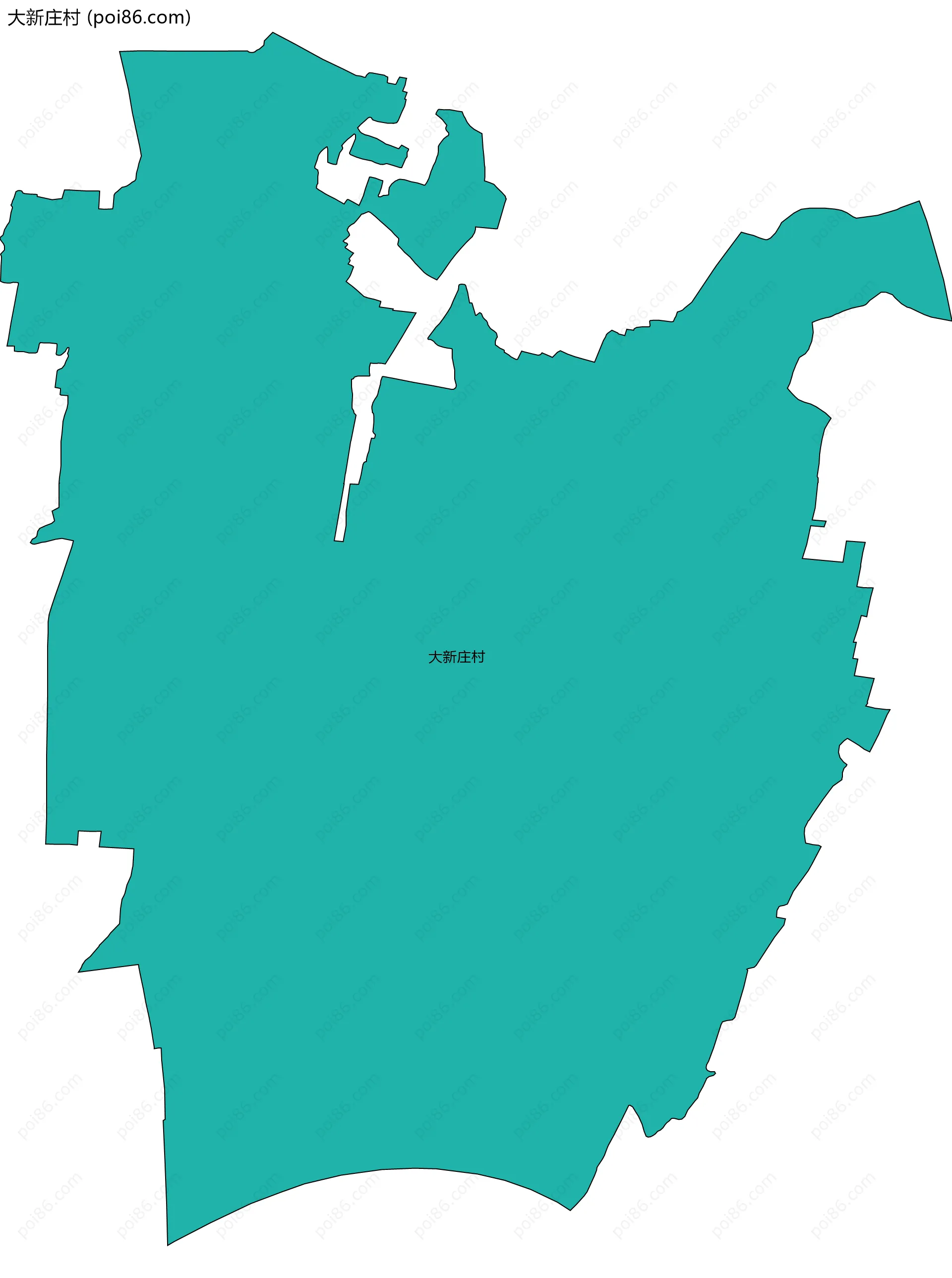 大新庄村边界地图