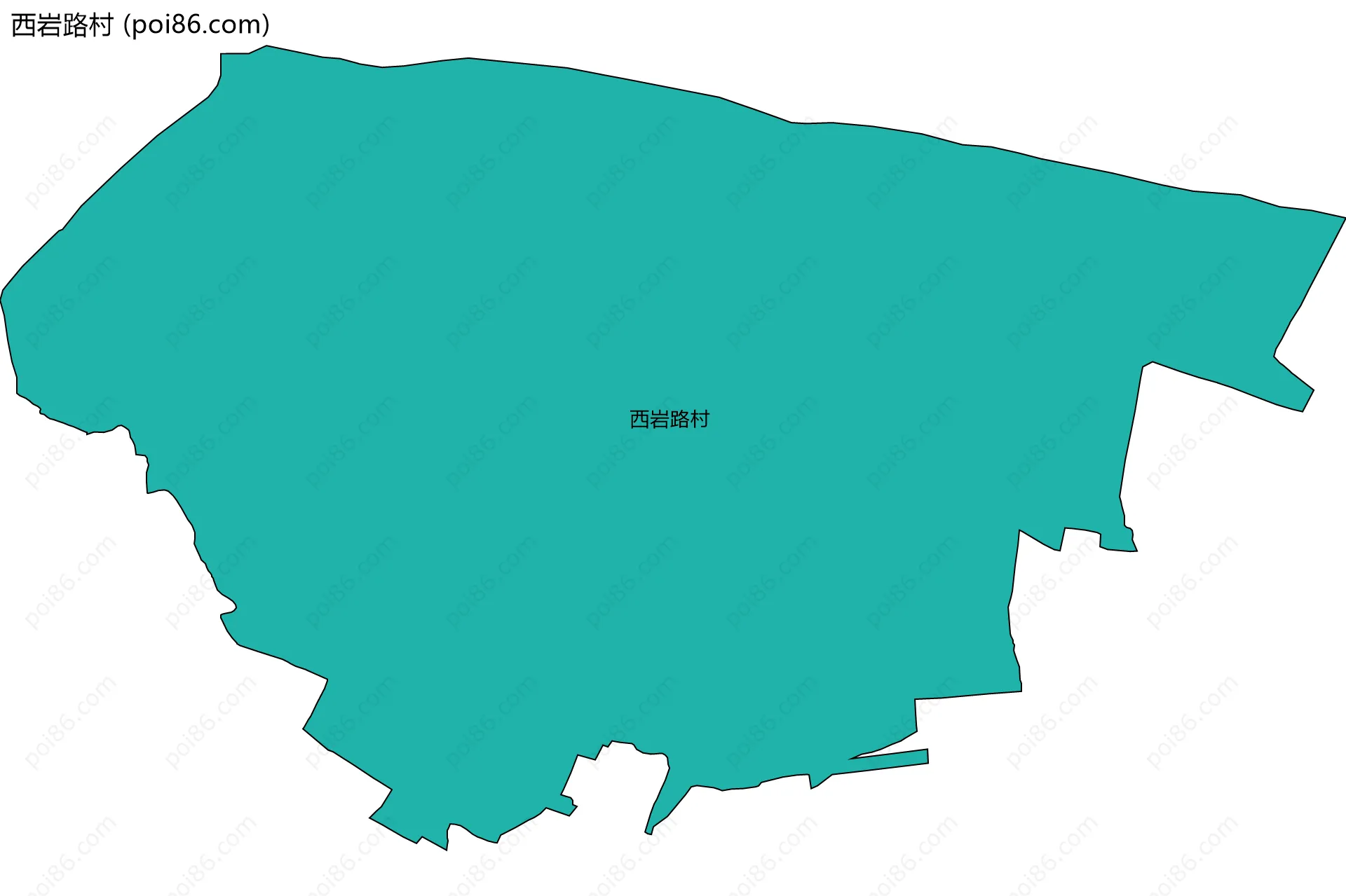 西岩路村边界地图