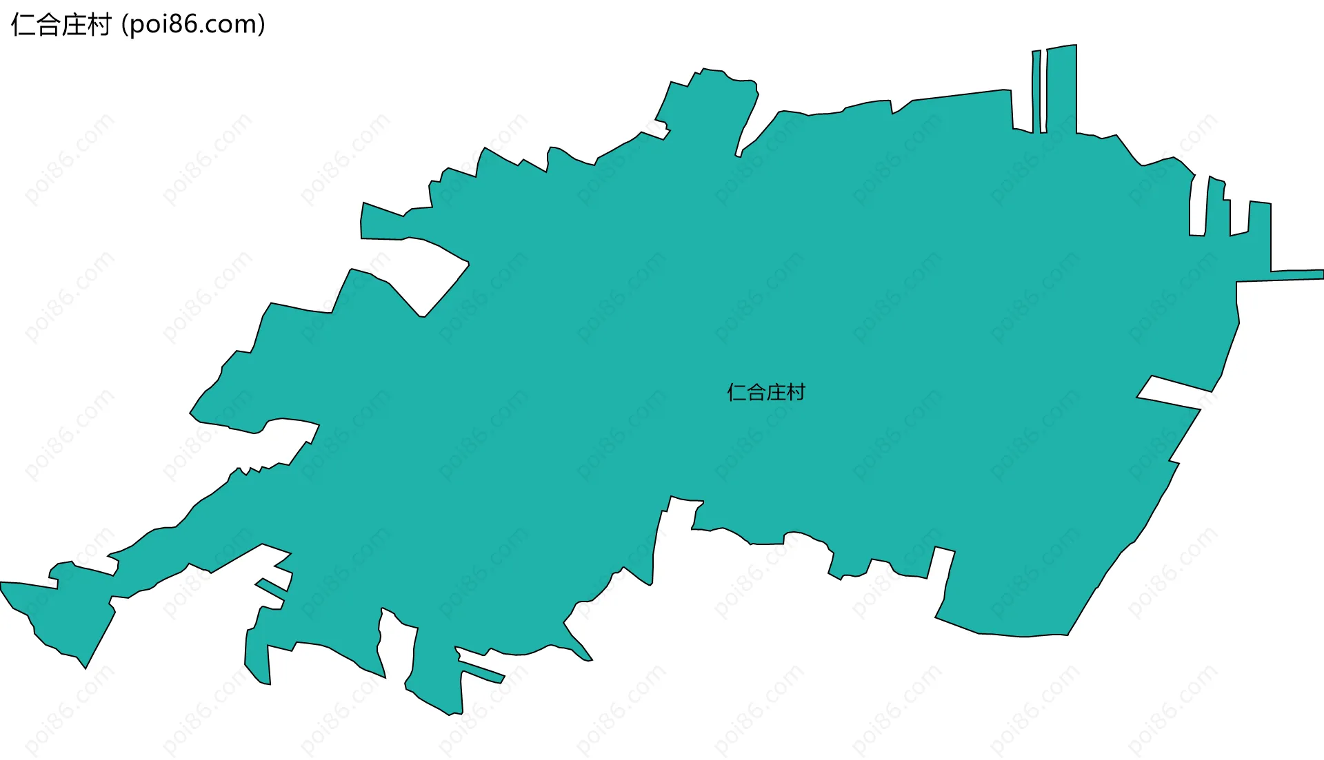 仁合庄村边界地图