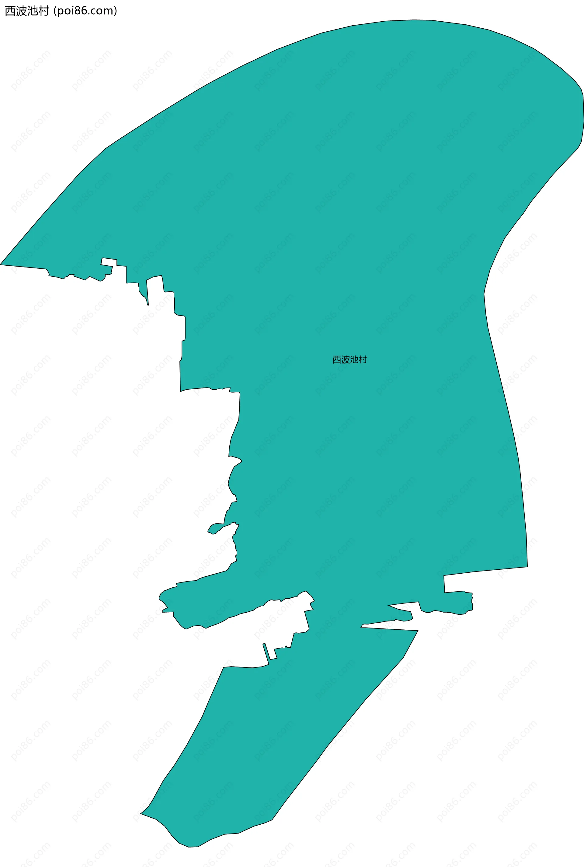 西波池村边界地图