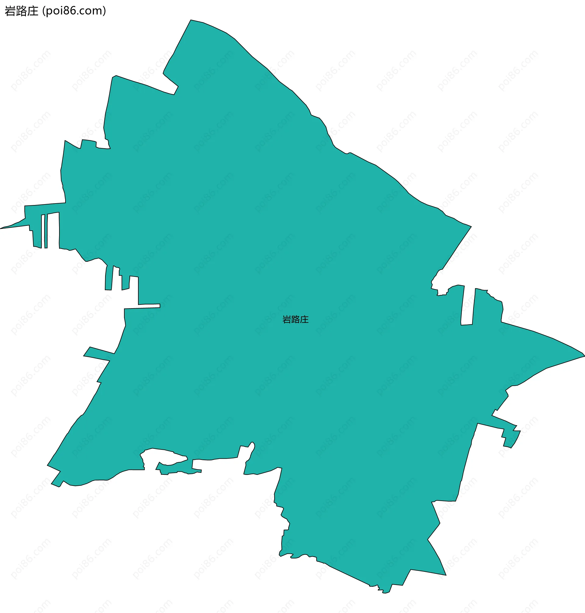 岩路庄边界地图