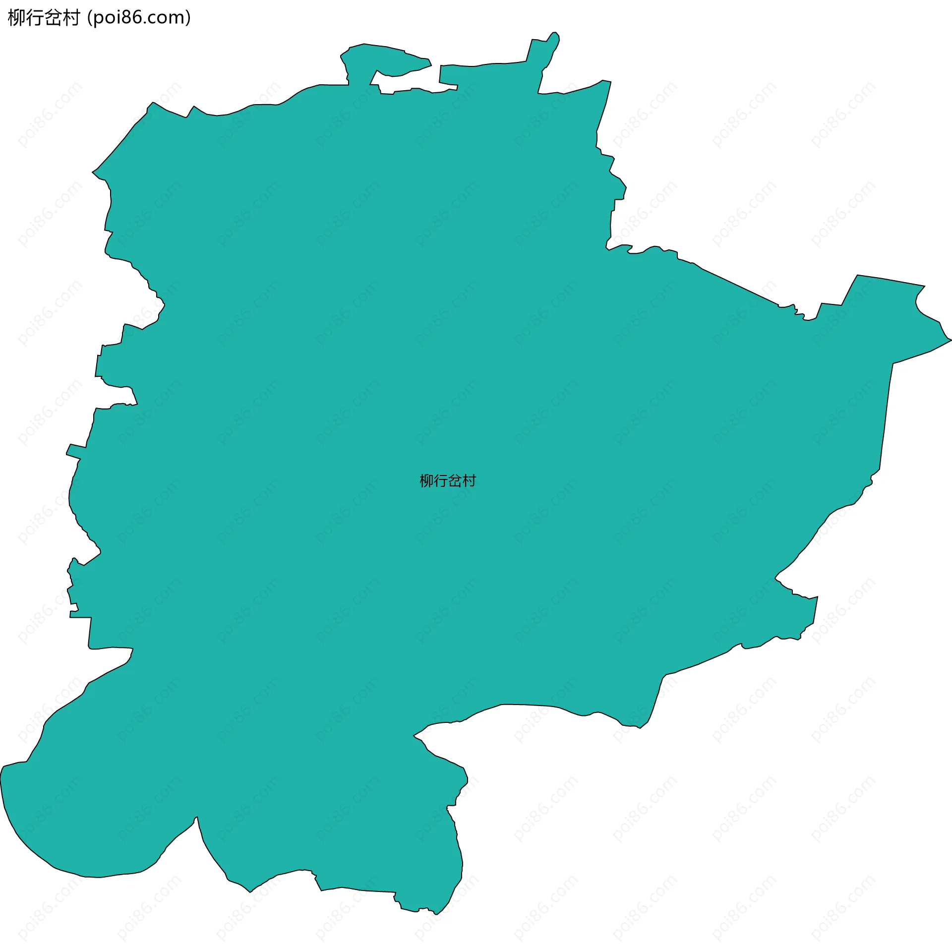 柳行岔村边界地图