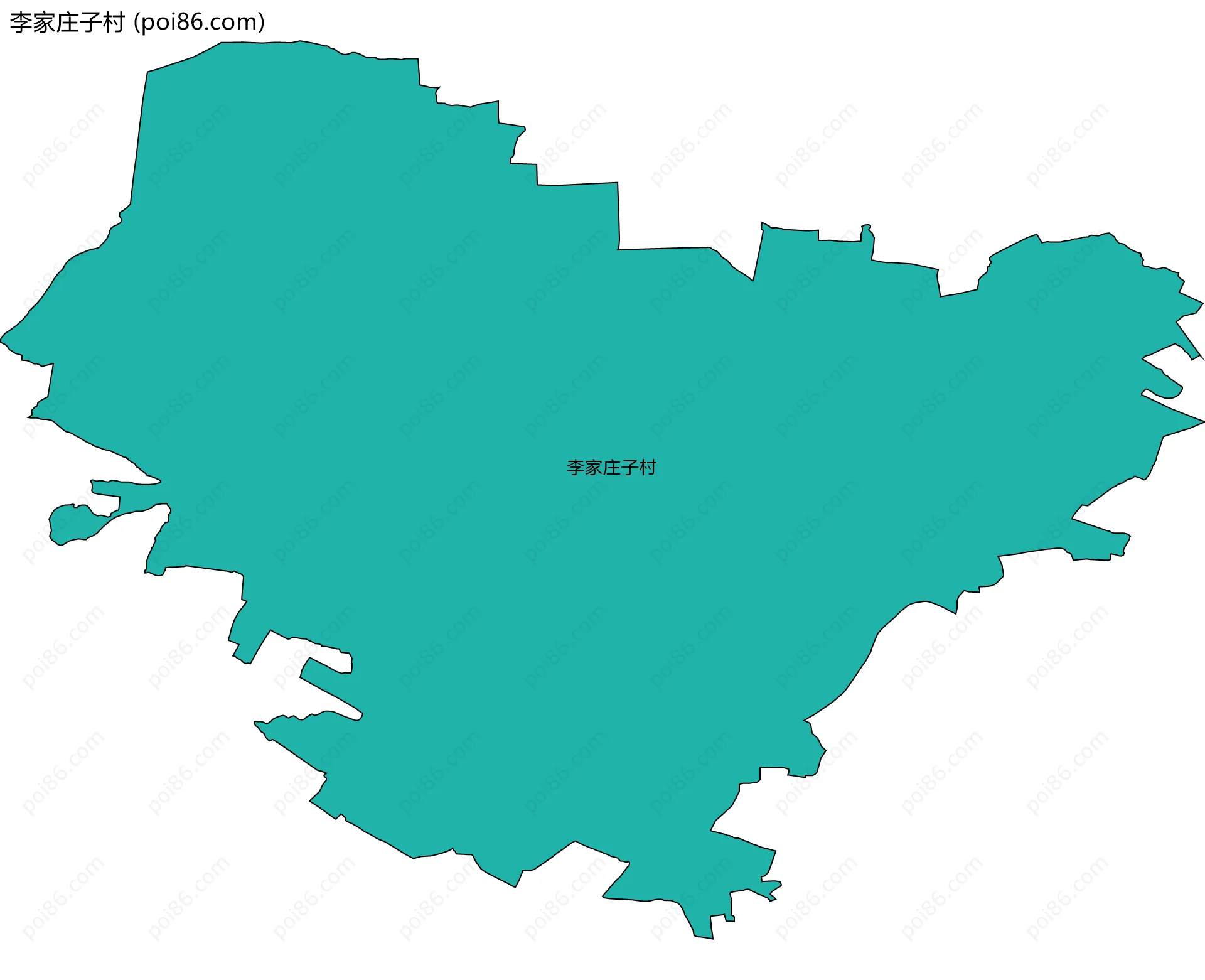 李家庄子村边界地图