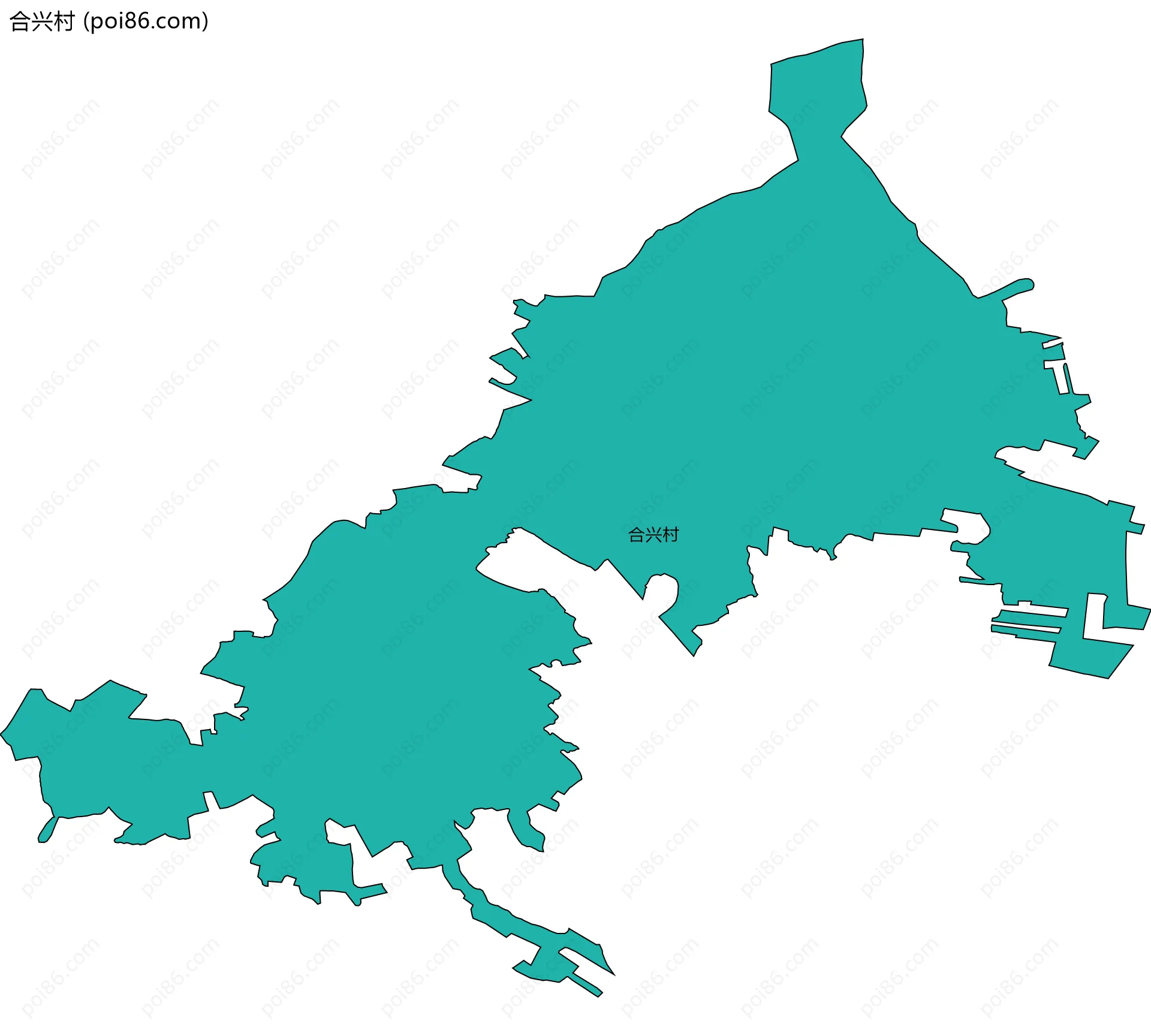 合兴村边界地图