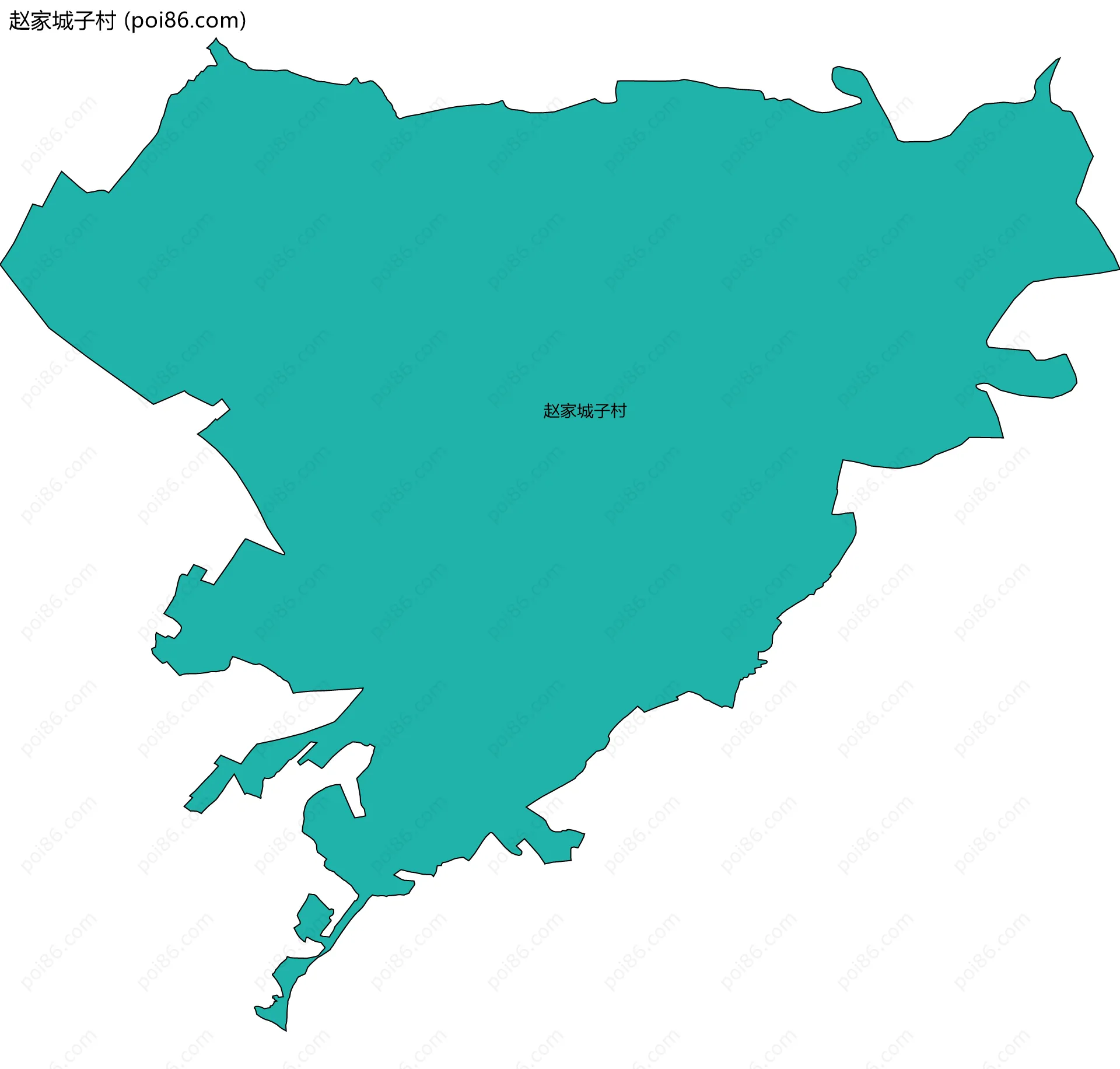 赵家城子村边界地图