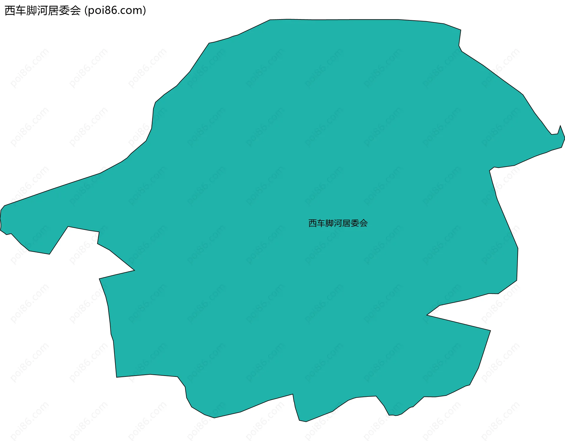 西车脚河居委会边界地图
