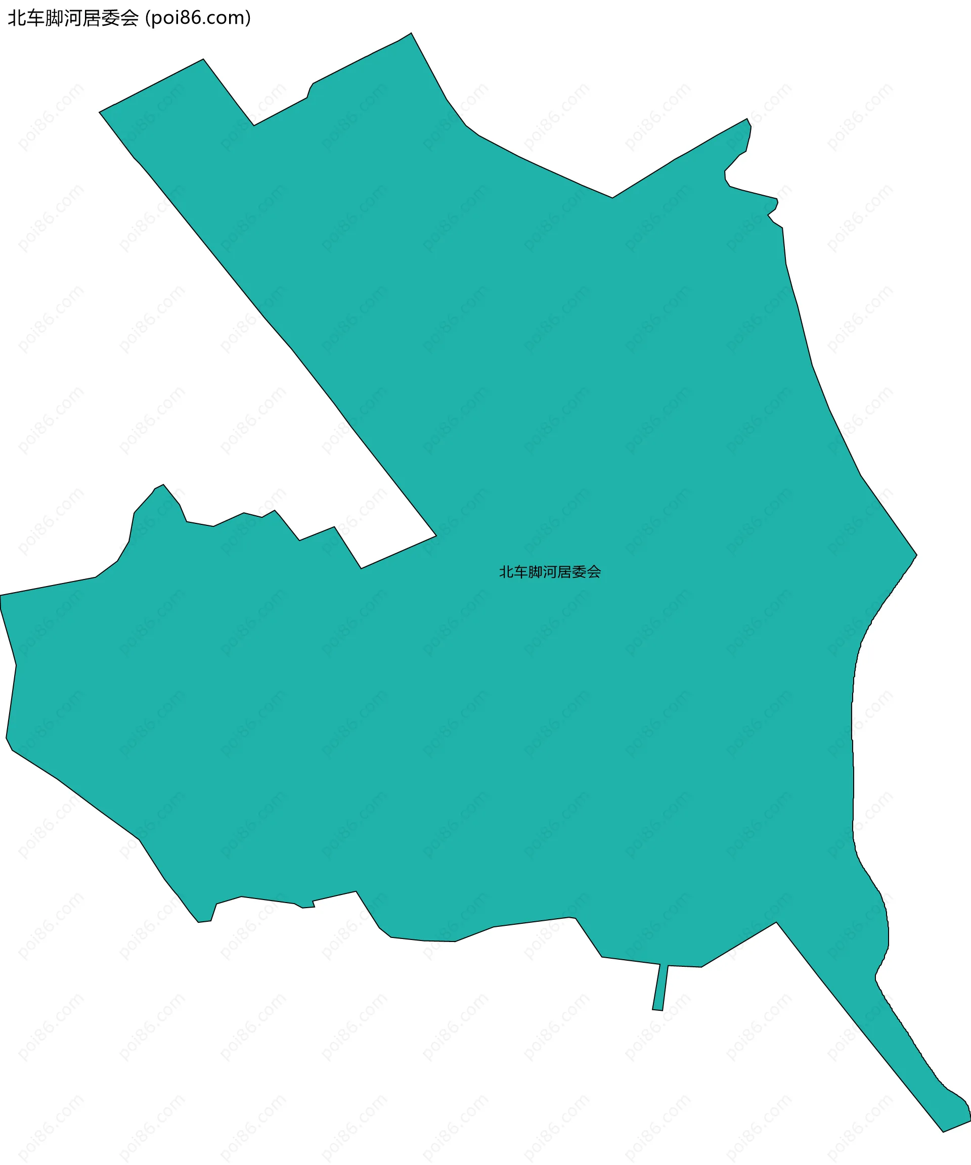 北车脚河居委会边界地图