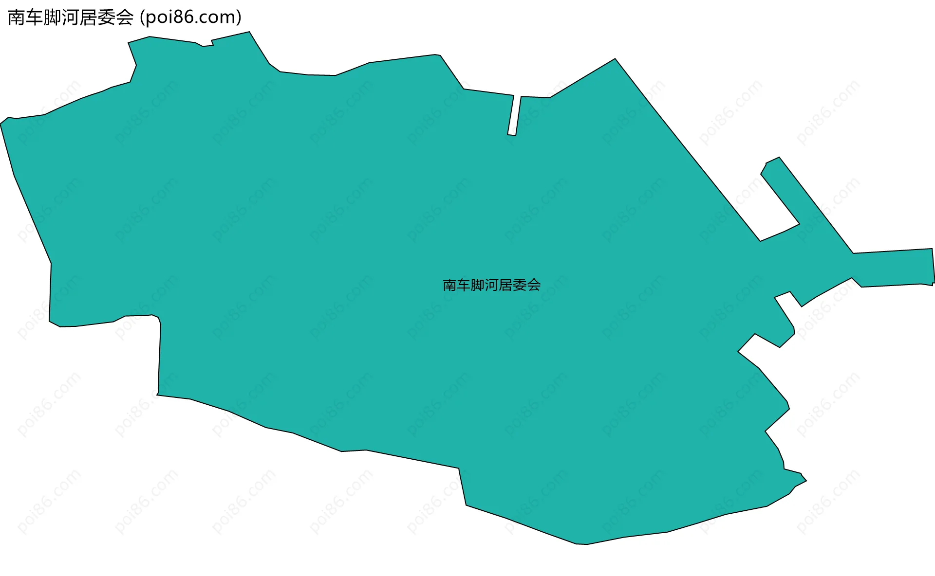 南车脚河居委会边界地图