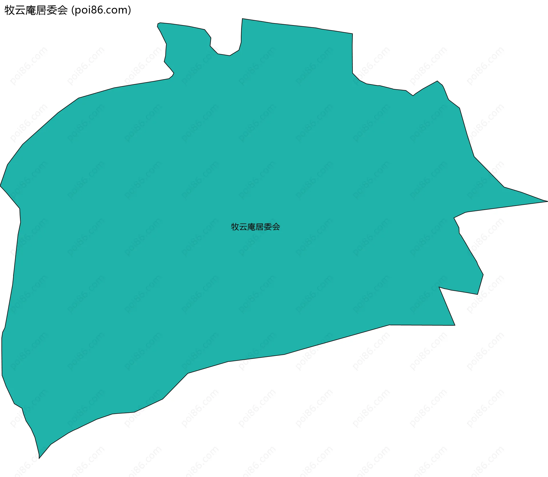 牧云庵居委会边界地图