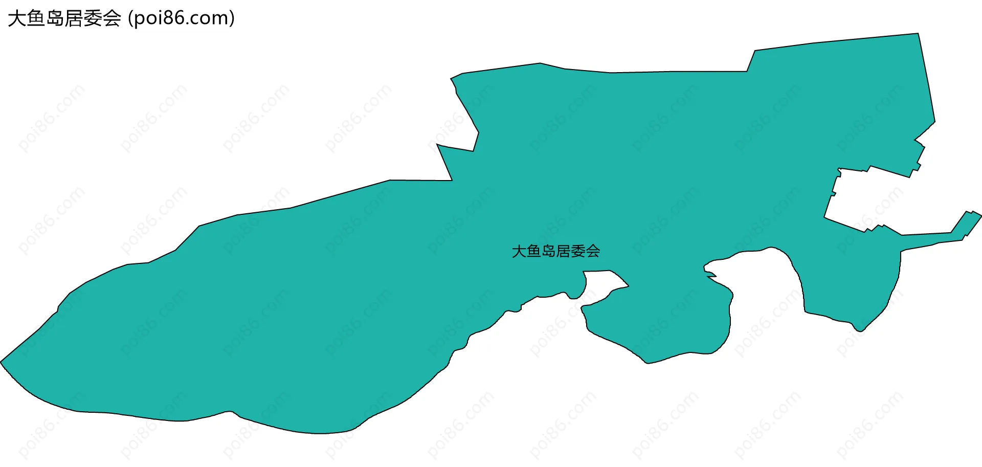 大鱼岛居委会边界地图