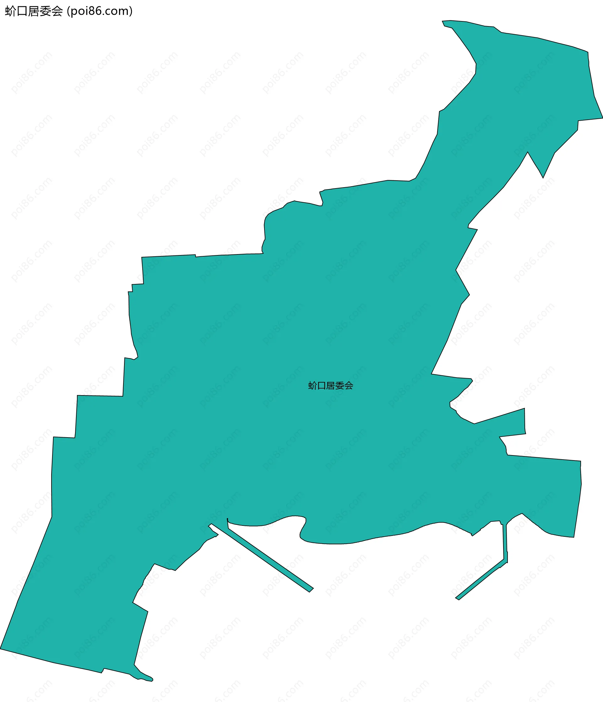蚧口居委会边界地图