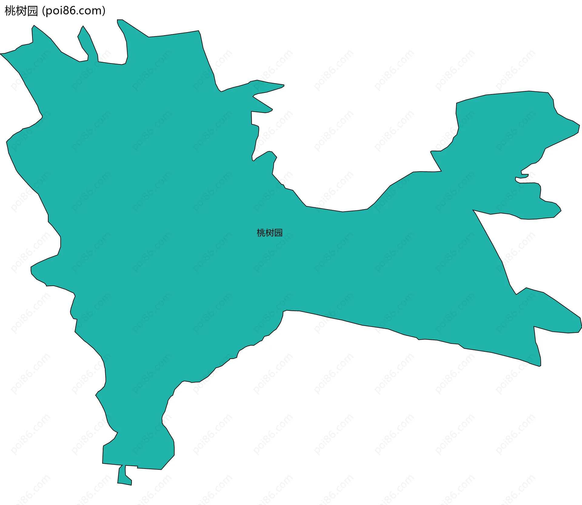 桃树园边界地图
