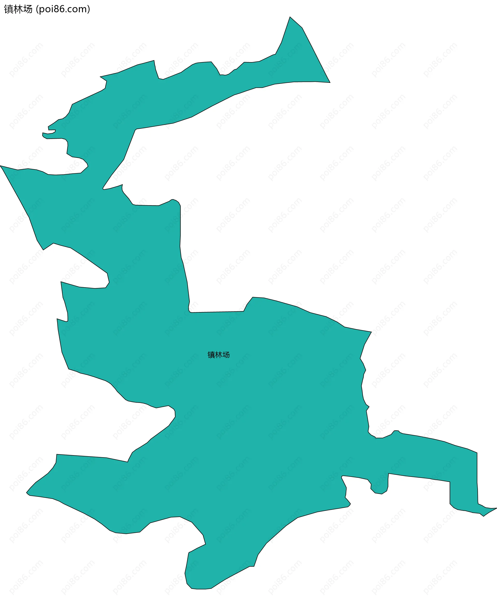 镇林场边界地图