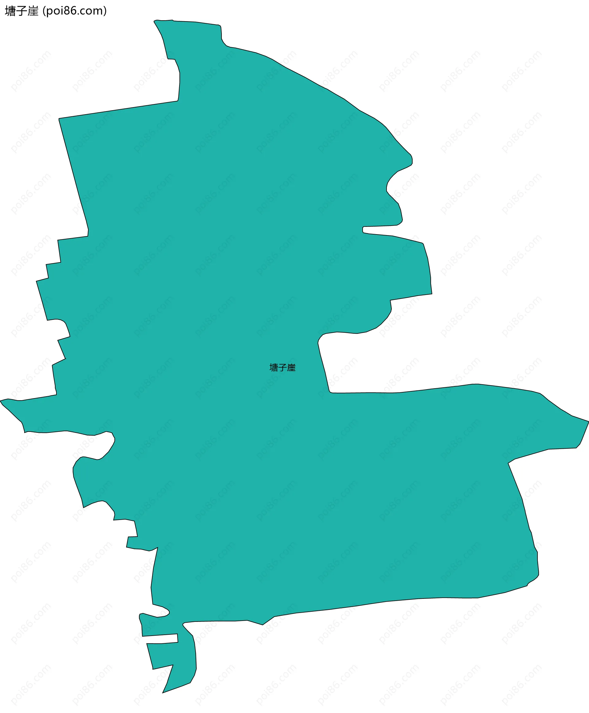 塘子崖边界地图