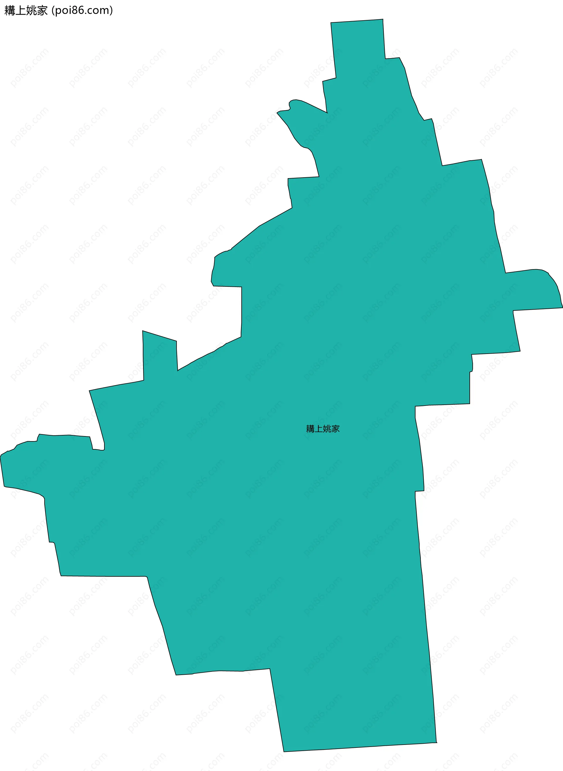 耩上姚家边界地图