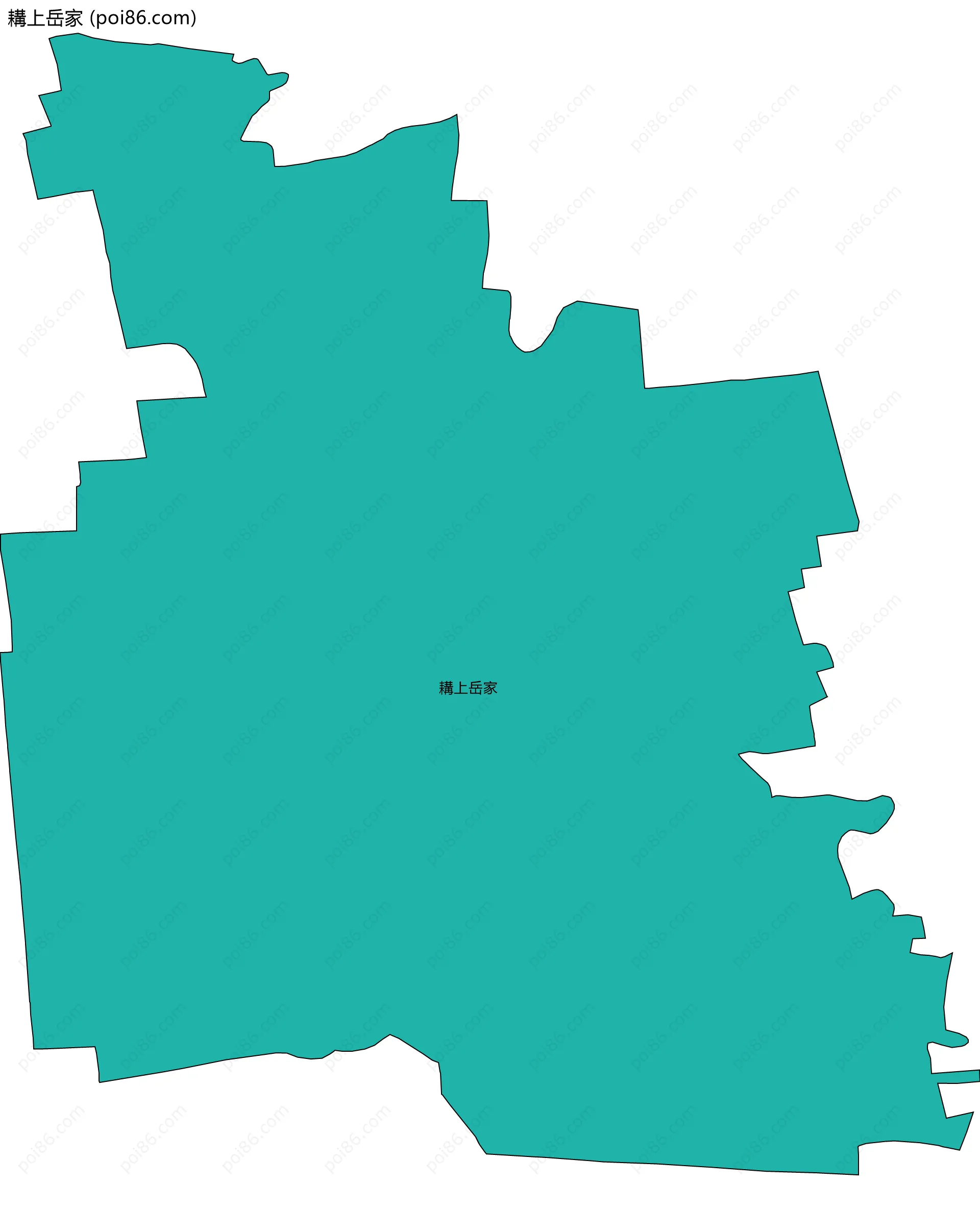 耩上岳家边界地图