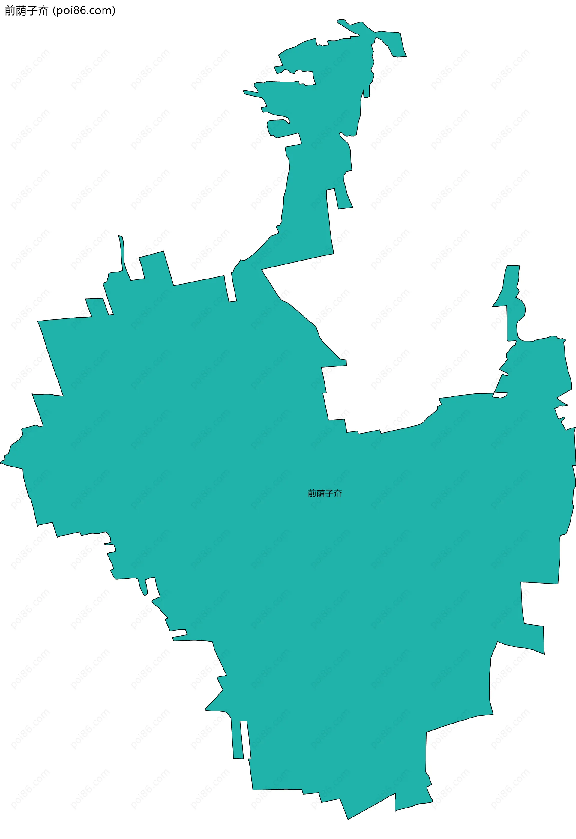 前荫子夼边界地图