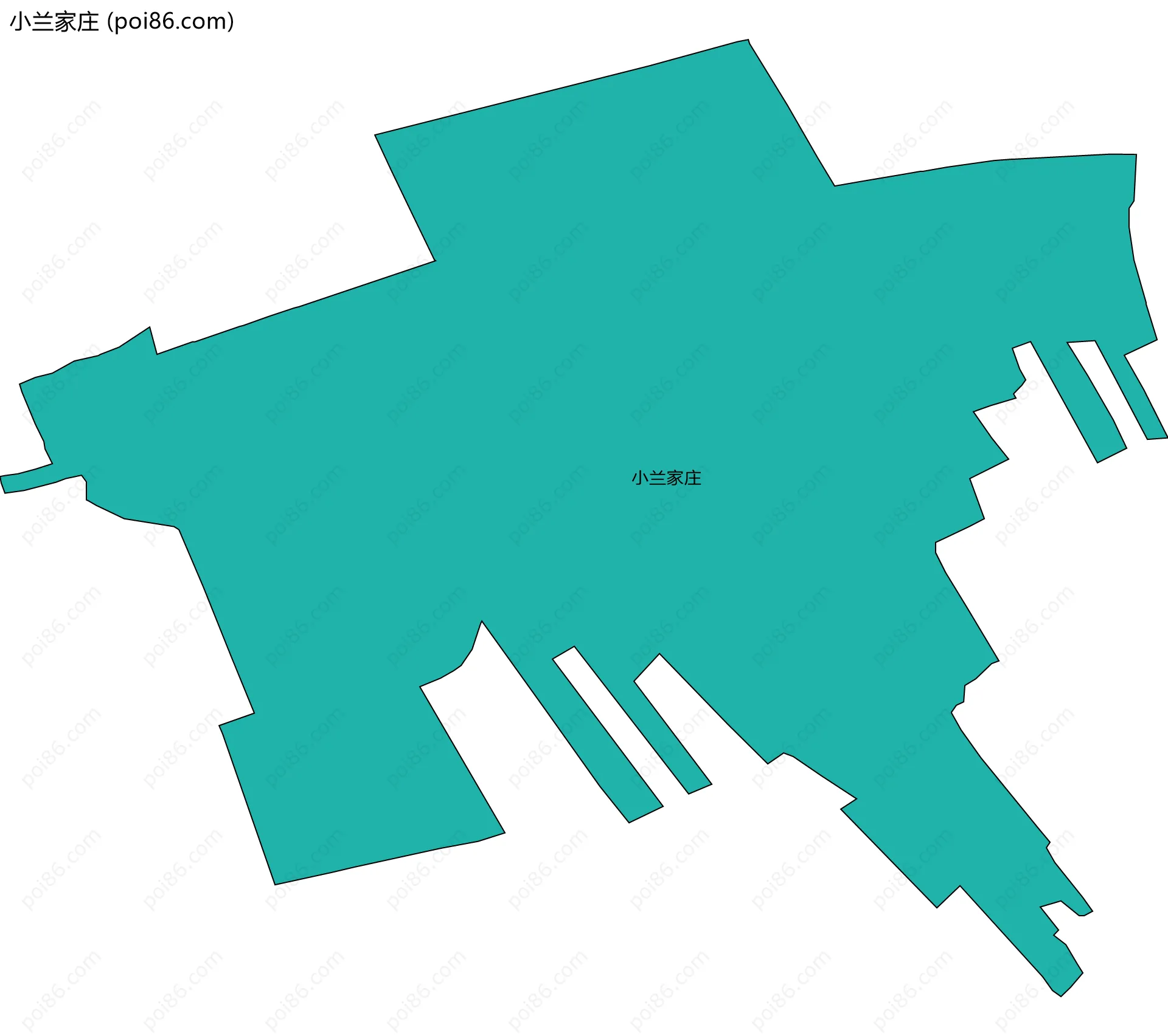 小兰家庄边界地图