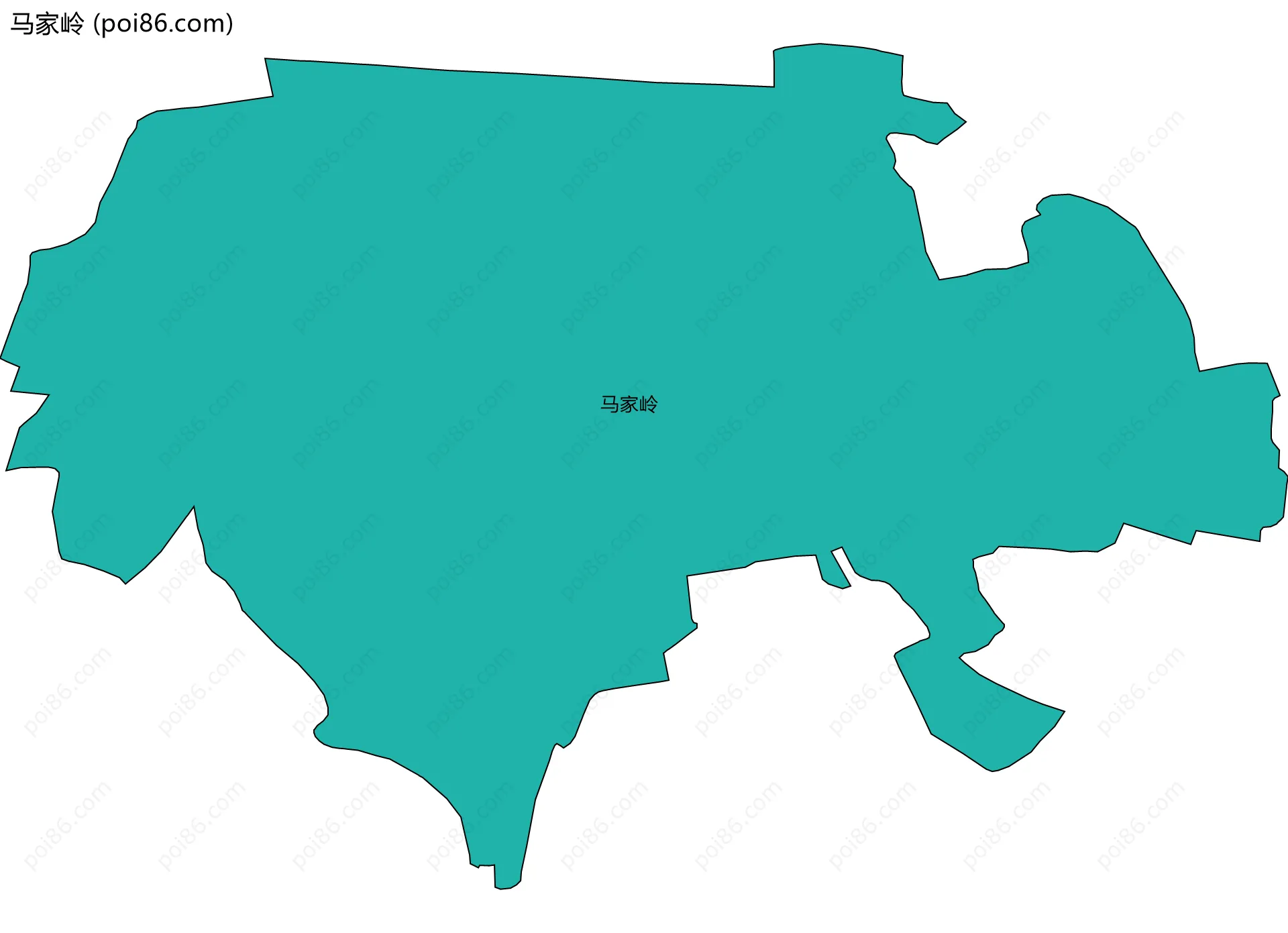 马家岭边界地图