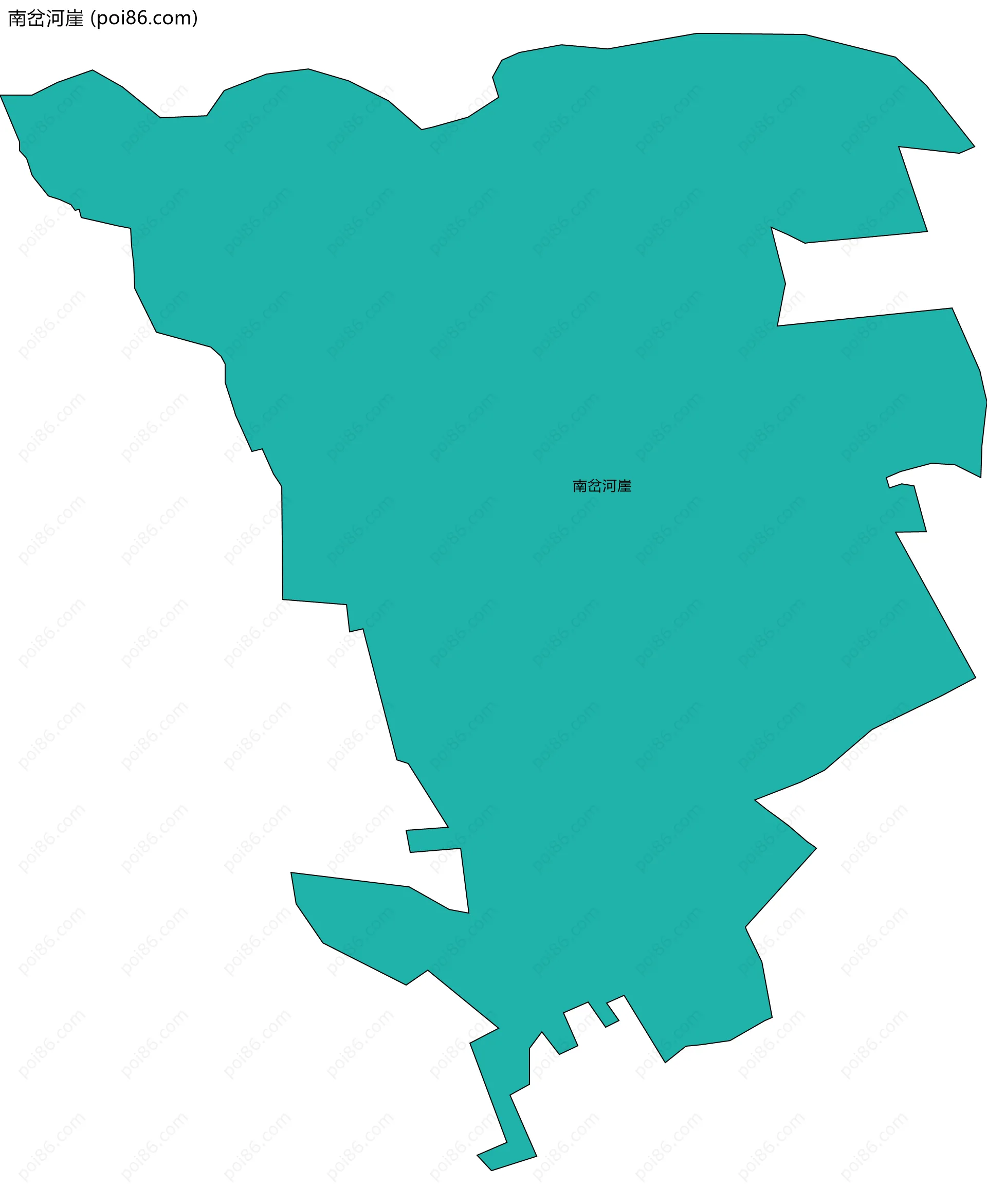 南岔河崖边界地图