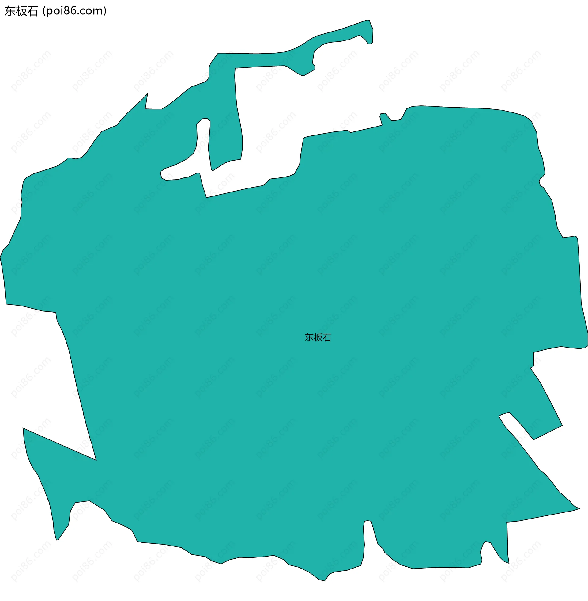 东板石边界地图